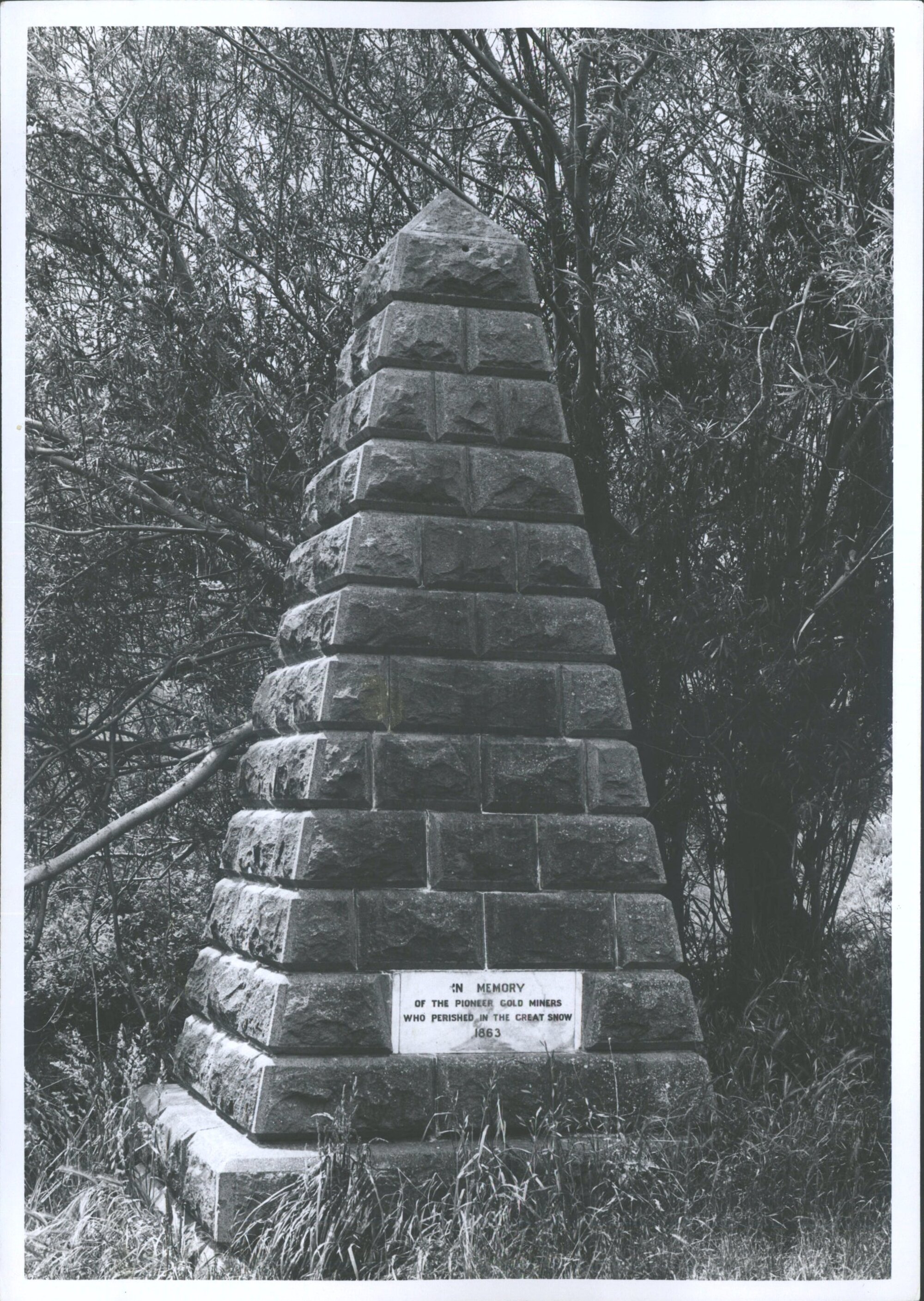 Memorial to miners in Gorge Creek.