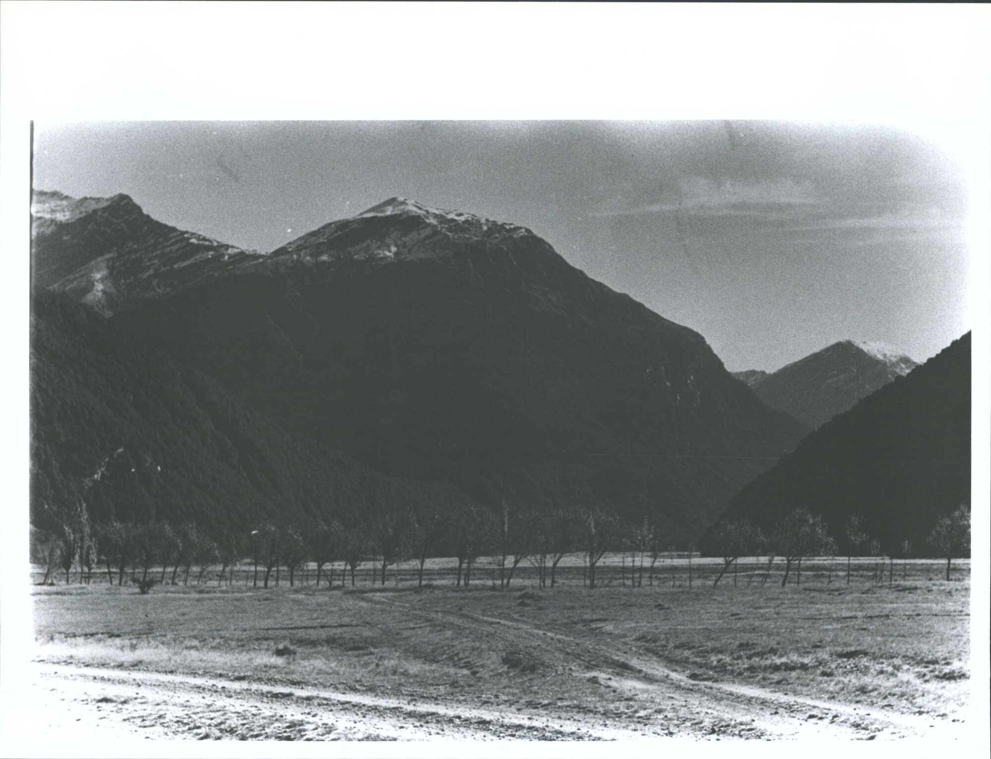"A view up the East Matukituki River from Camerons Flat.