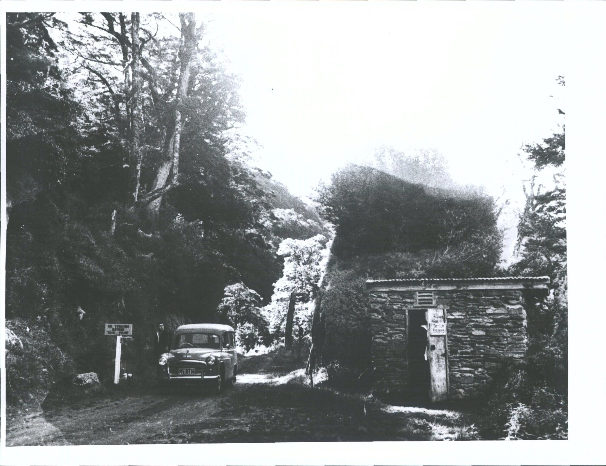 End of motorable road 4 miles on West Coast side  of Haast Pass