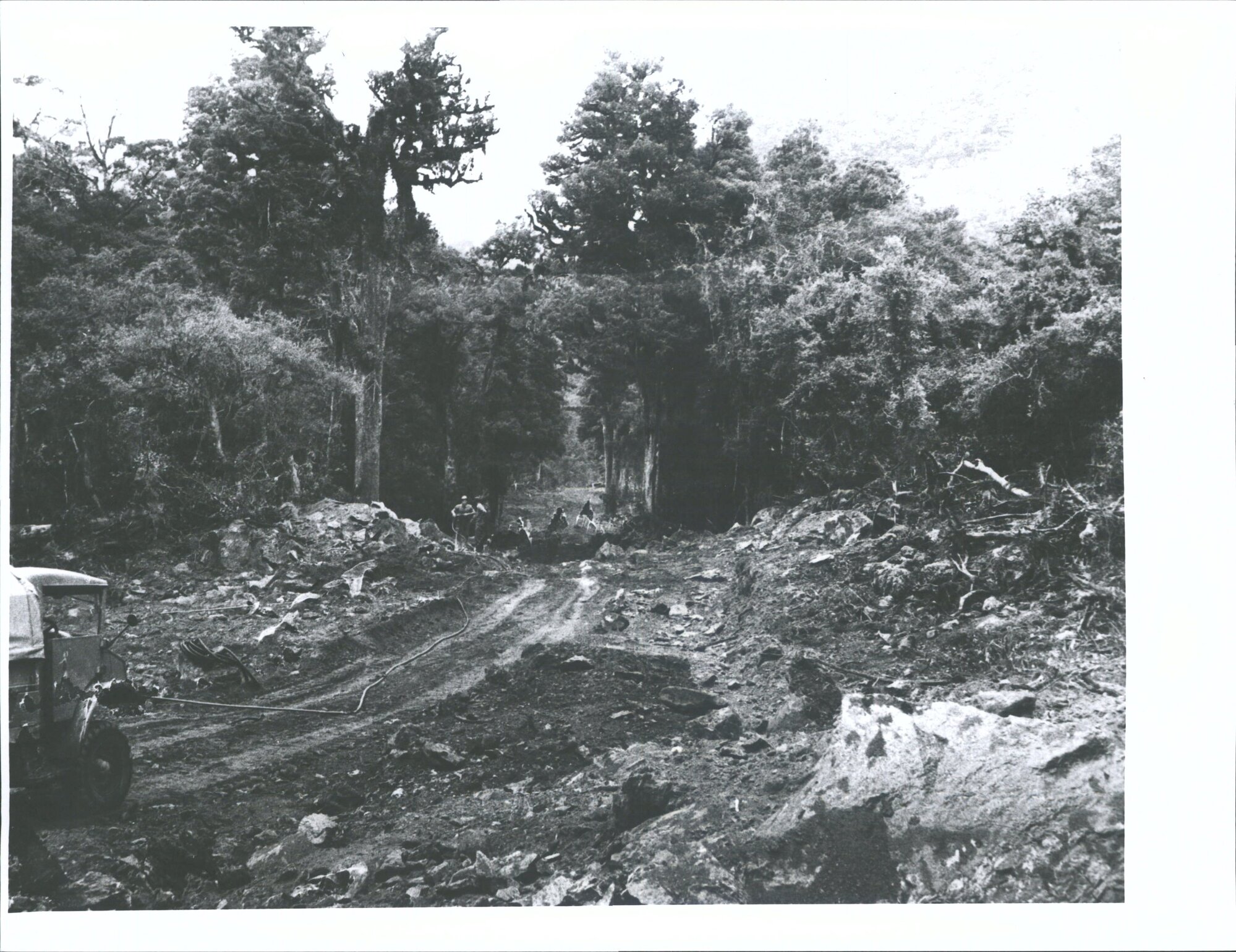 Forming road near Clarke Hut .