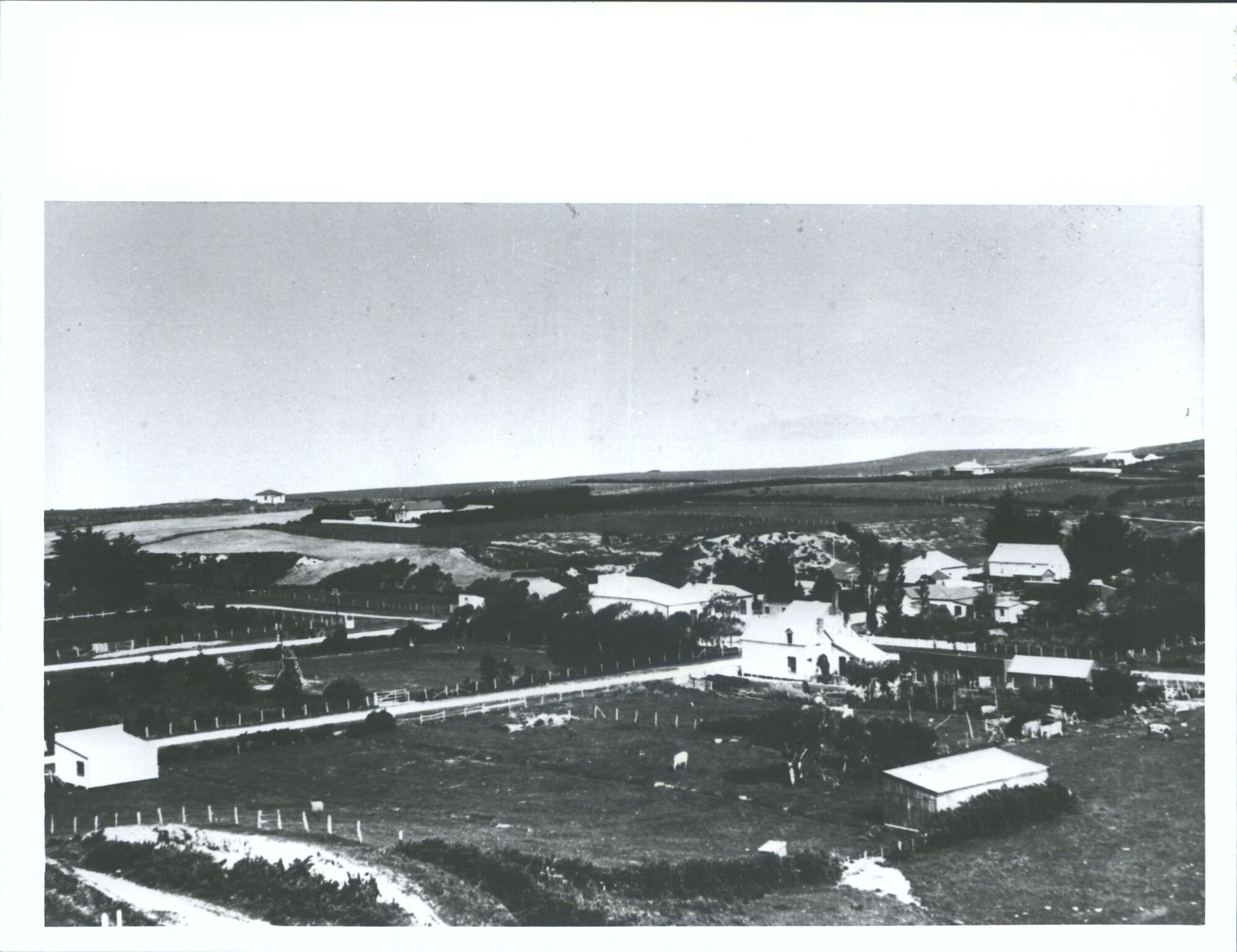 "Hampden, looking east towards the sea. Main Dunedin - Oamaru road on far side of  playground.  Beyond the playground is  "the S