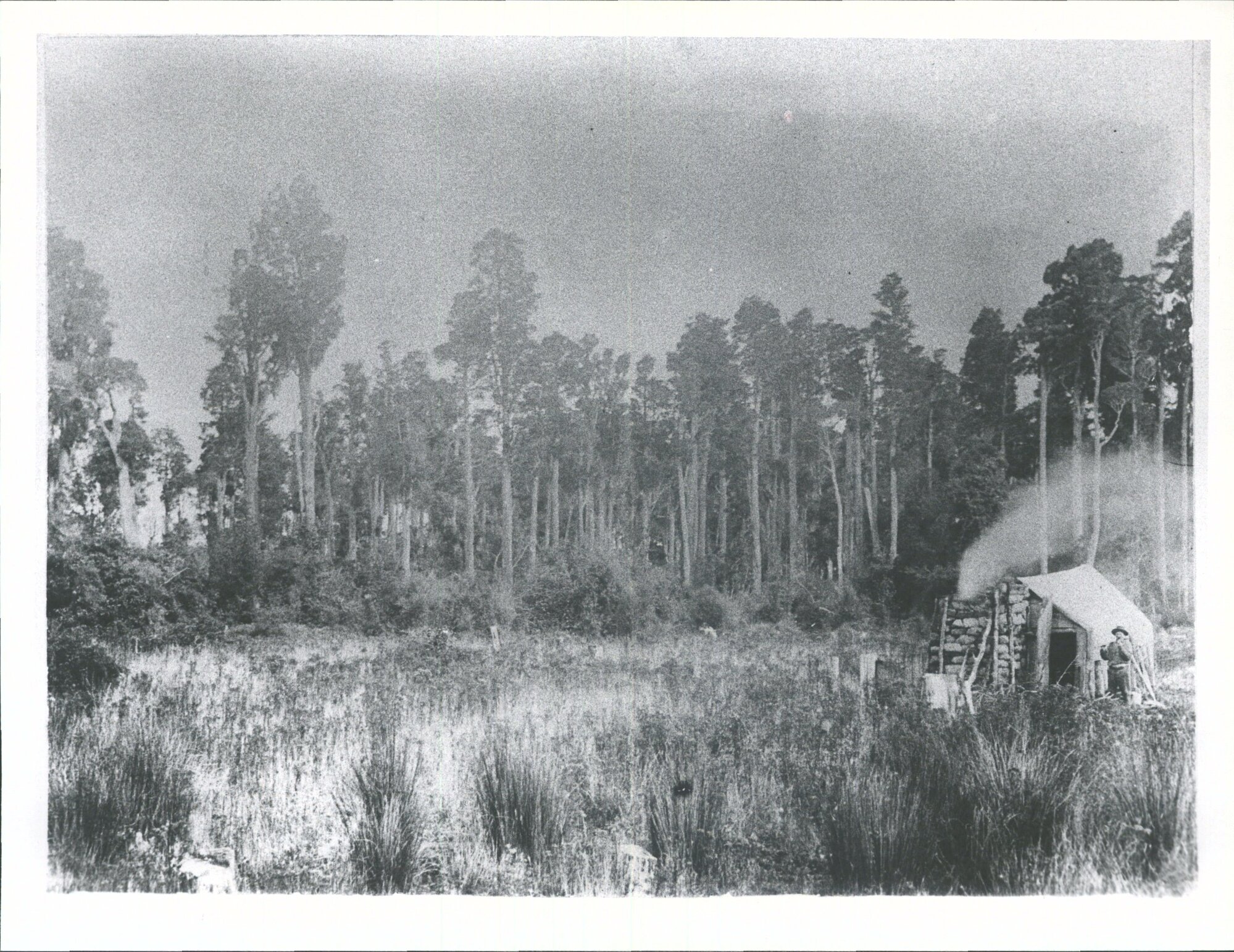 St John de Mar at his sod hut