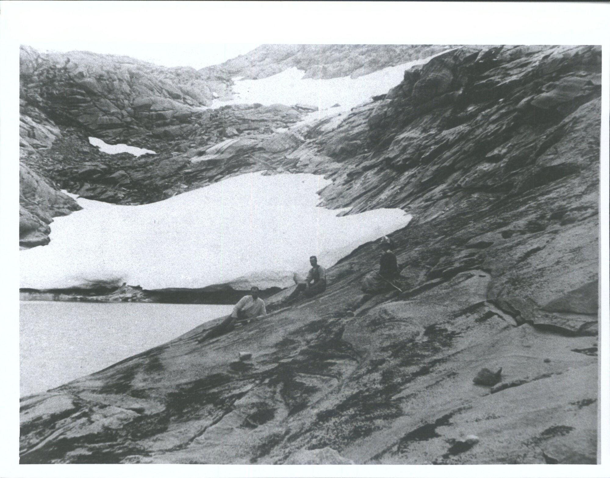 "Lake Gertrude on Saddle of head of the main branch of the Hollyford River. The whole  of the Cleddau Valley and Milford Sound m