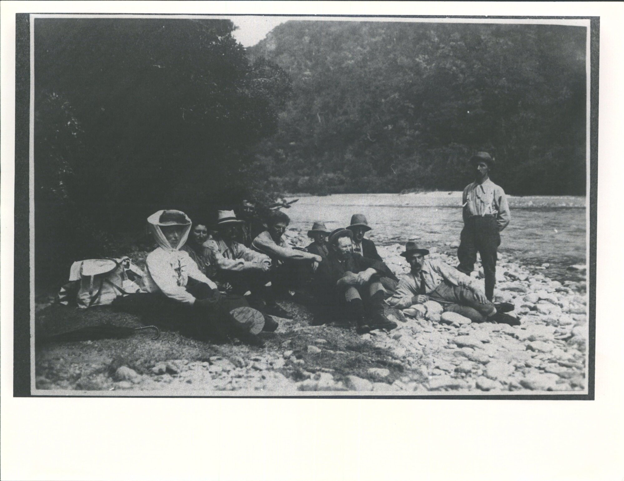 "A spell by the Hollyford"   Party of Joseph &amp;  Alex C McGeorge,  J. Louis Salmon, David Tannoch Rev James J. Cairney, Misses Di