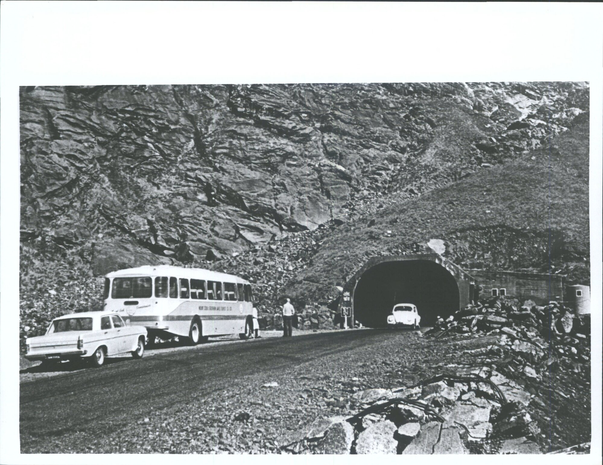 a spectacular feature  of the Fiordland National Park in the Homer Tunnel. At the Milford end it enters the mountain, under th