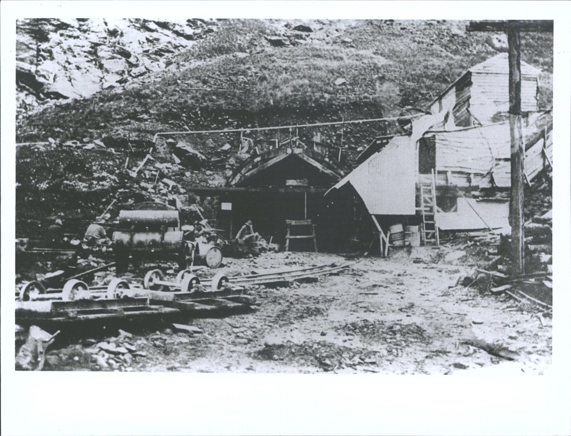 Construction  Early work at start or the Tunnel, 1935