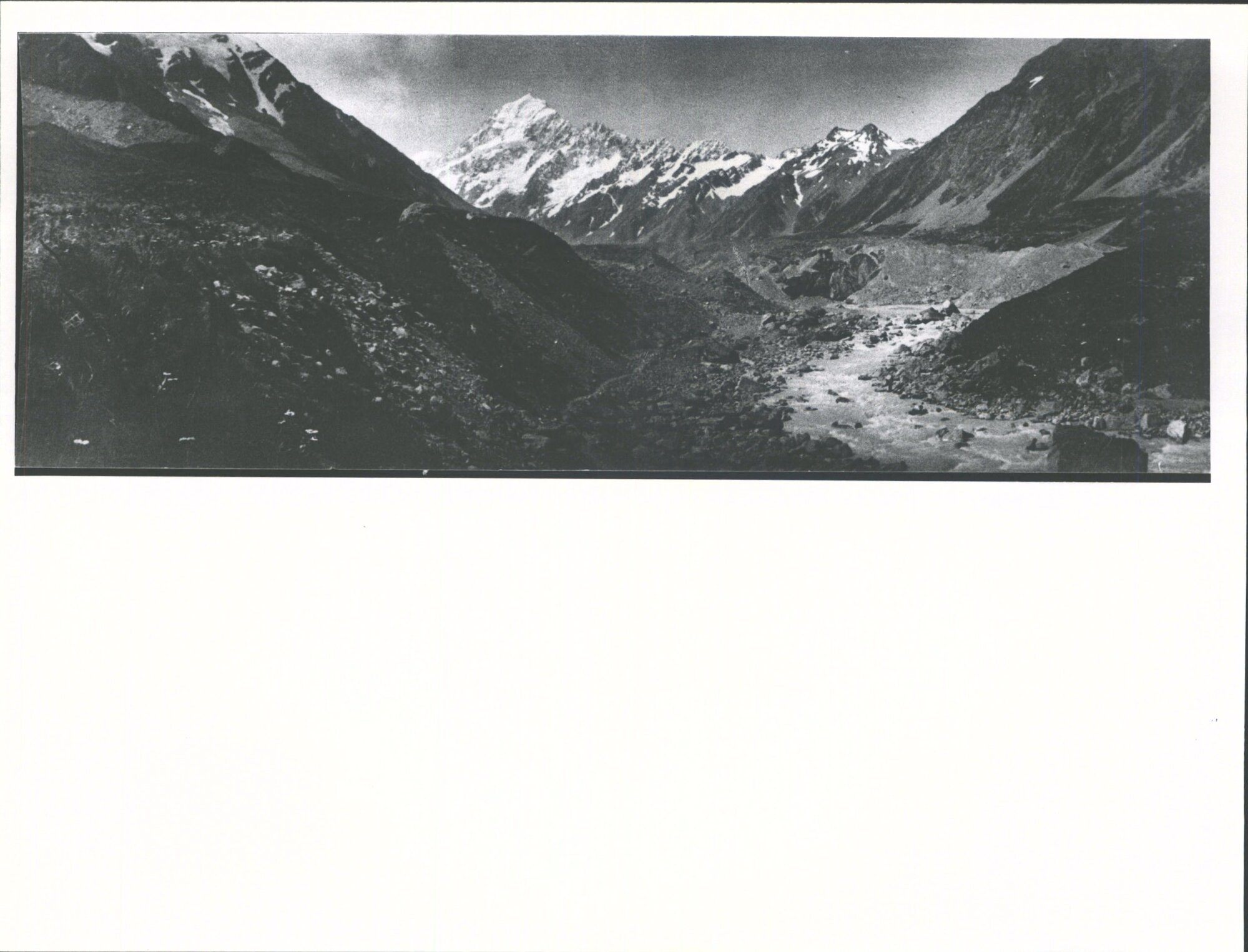 Hooker Valley &amp; River from under suspension bridge