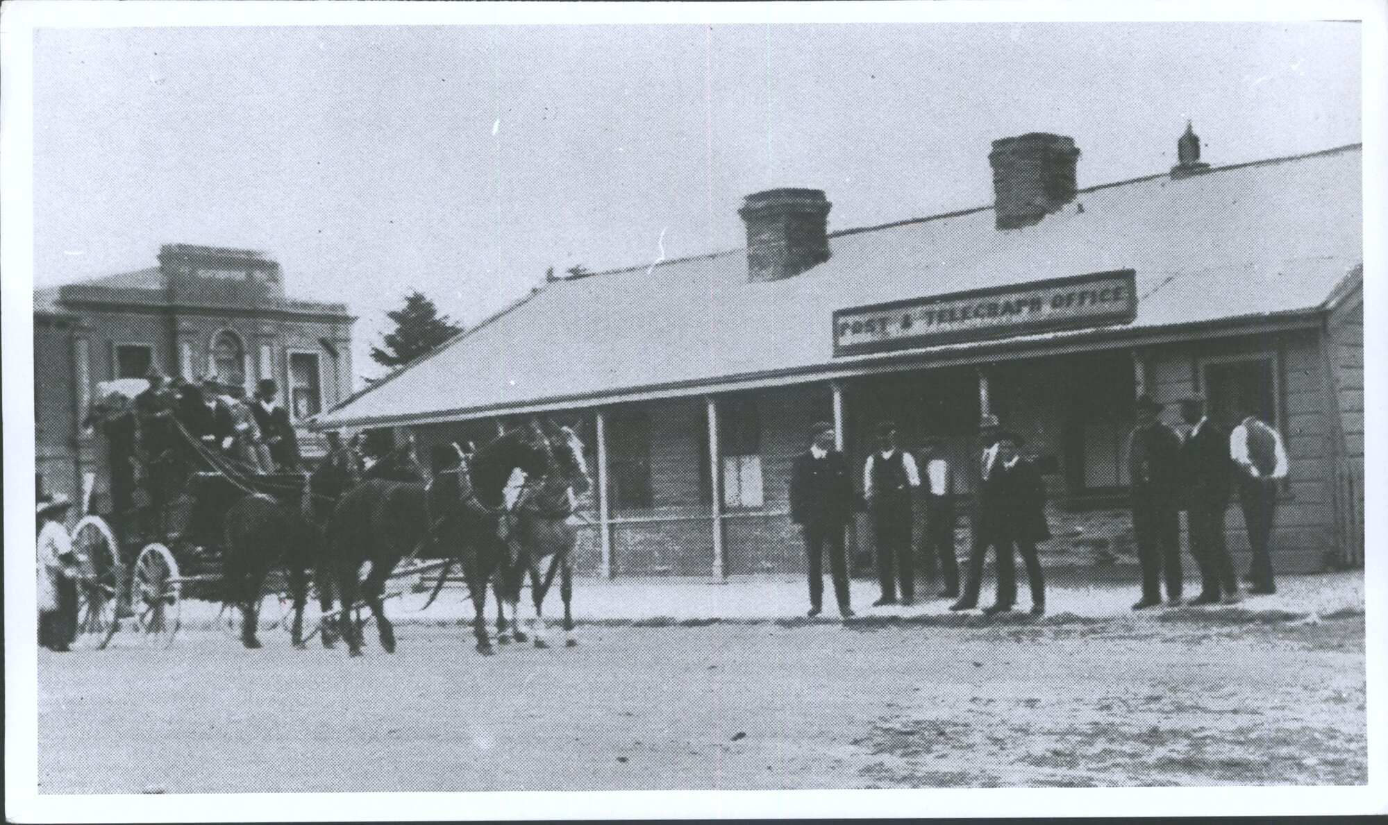 Coach leaving Roxburgh for Lawrence from old P.O.