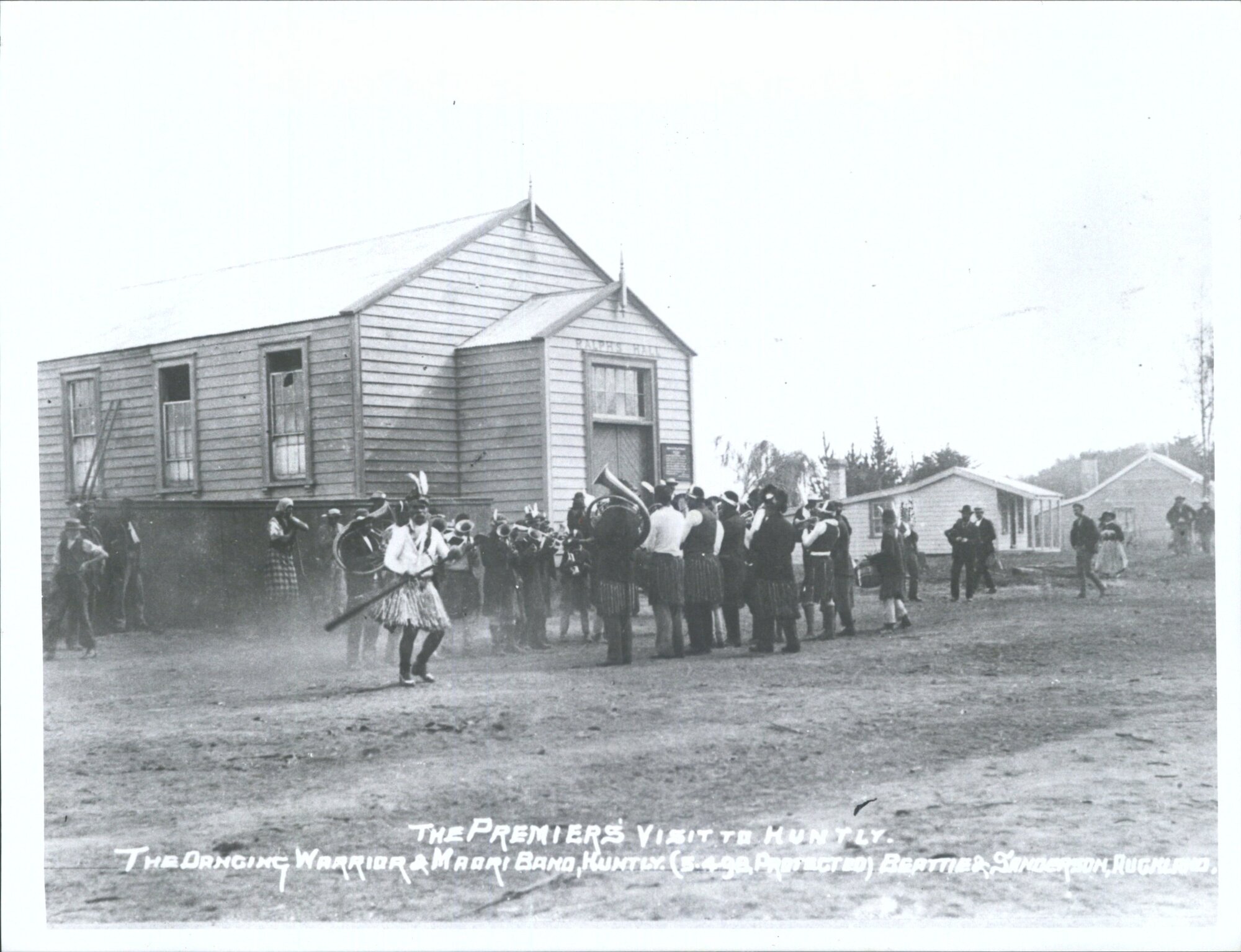 Ralph's Hall, 5.4.1898 - The Premier's Visit to Huntly - The Dancing Warrior &amp; Maori Band