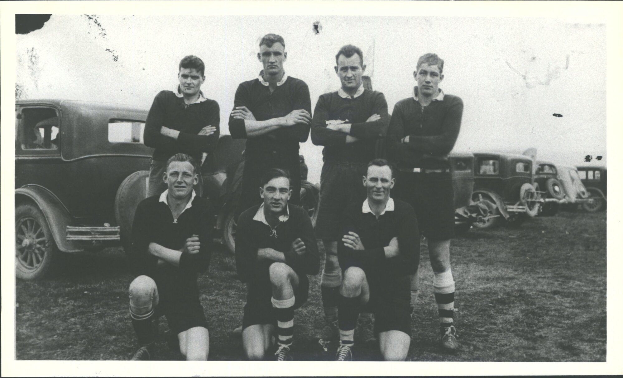 Seven - a -side    Back G Barber, W. Becker, P. Donnelly, B Olsen   Front J.M Brown, J. Becker, C. McKnight