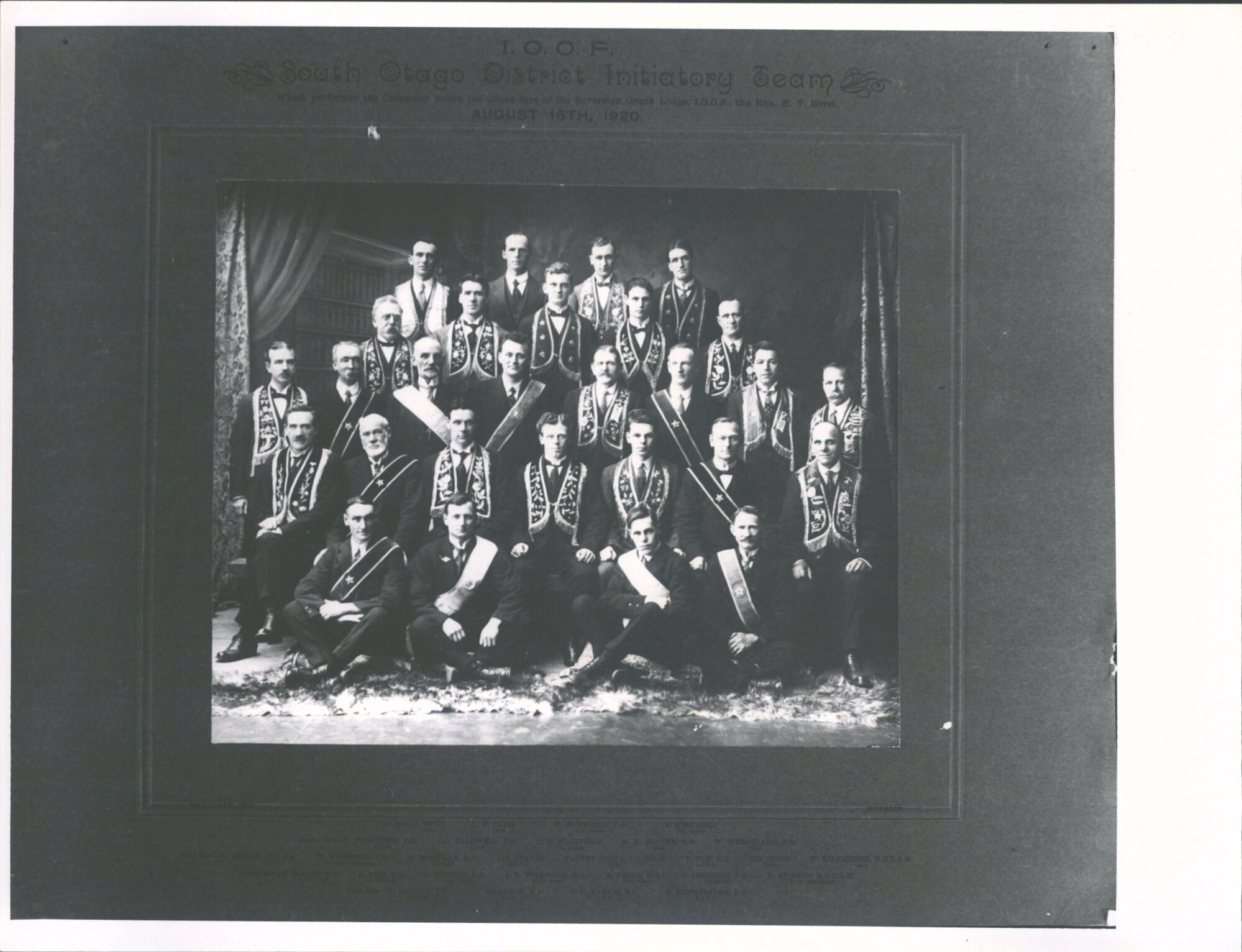 Winners Initiatory Competition 1920 South Otago District