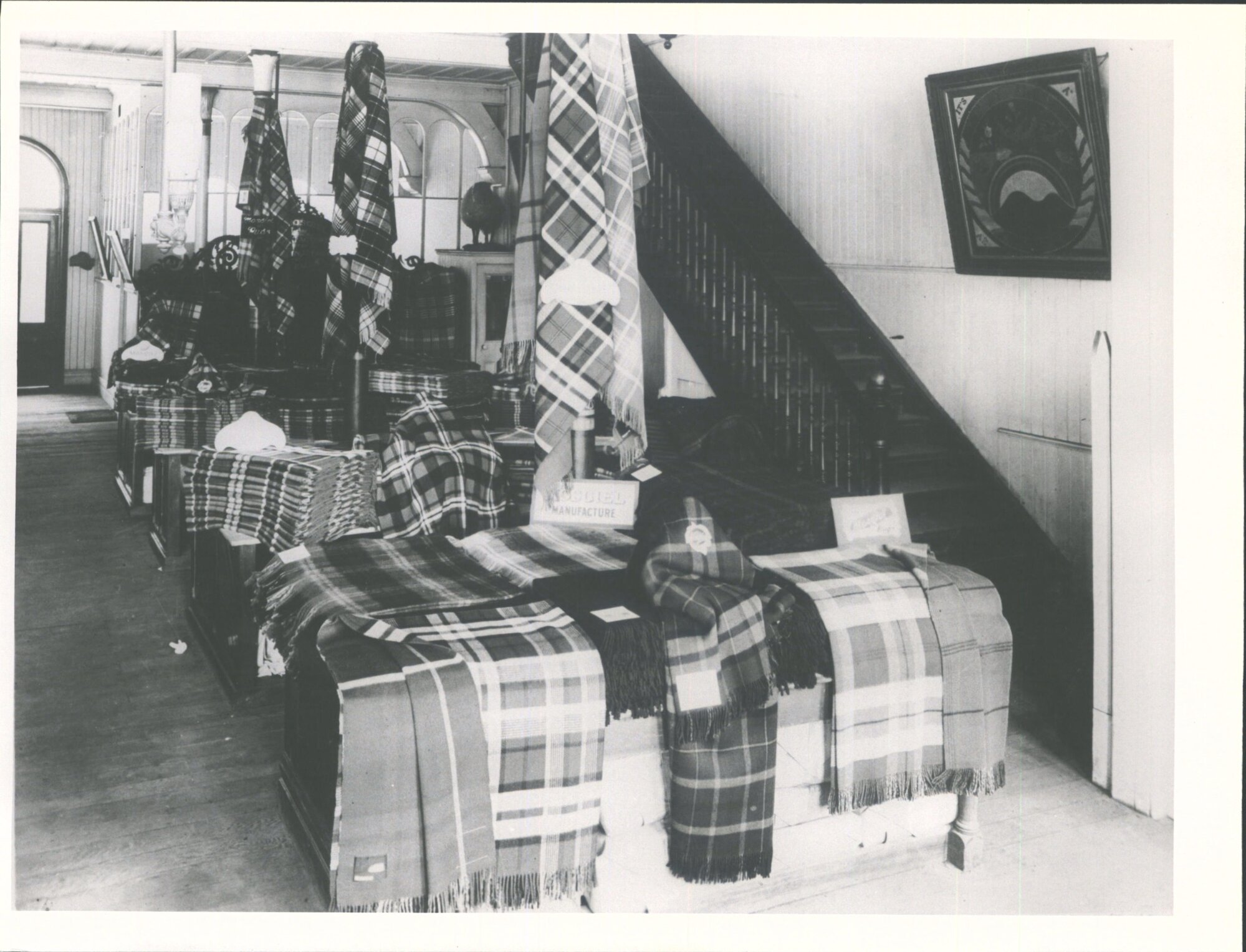 Display of woollen goods, New Zealand manufacturers