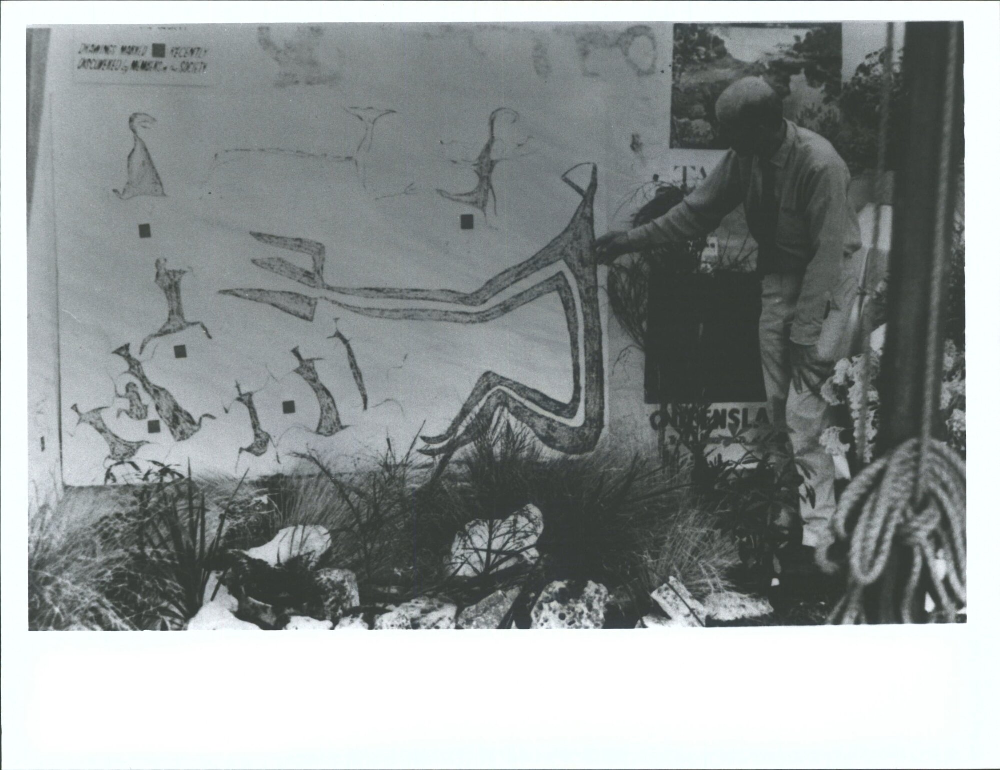 MAORI Rockdrawings at Floral Fest, Feb 1969, Oamaru