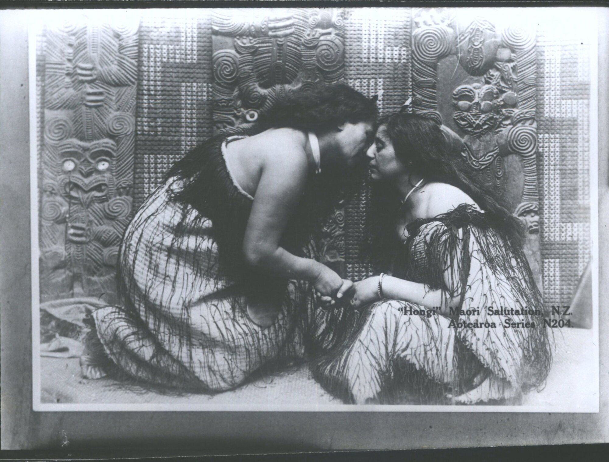 "Hongi" Maori Salutation, N.Z.