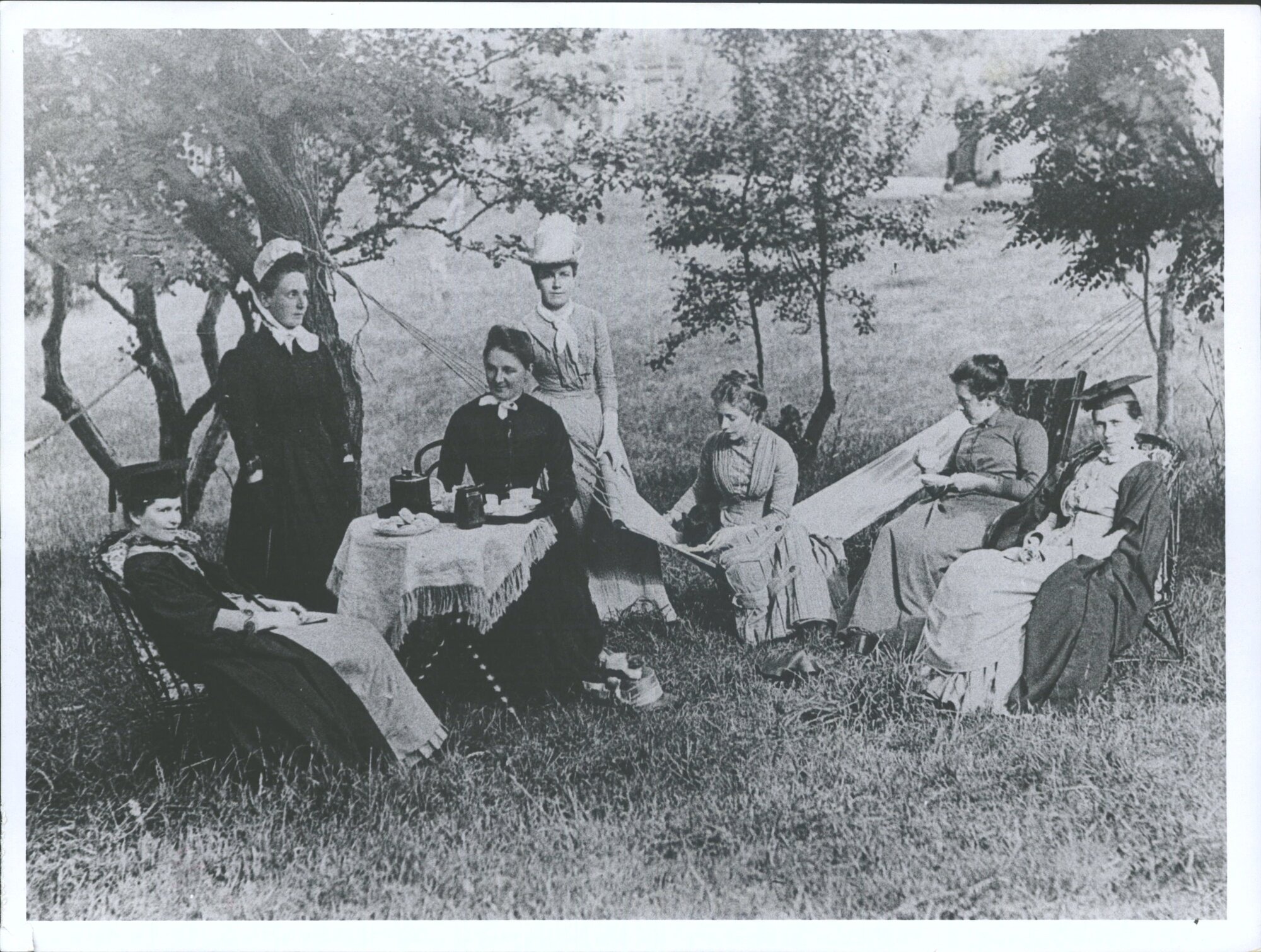 Staff of Nelson Girls College in grounds