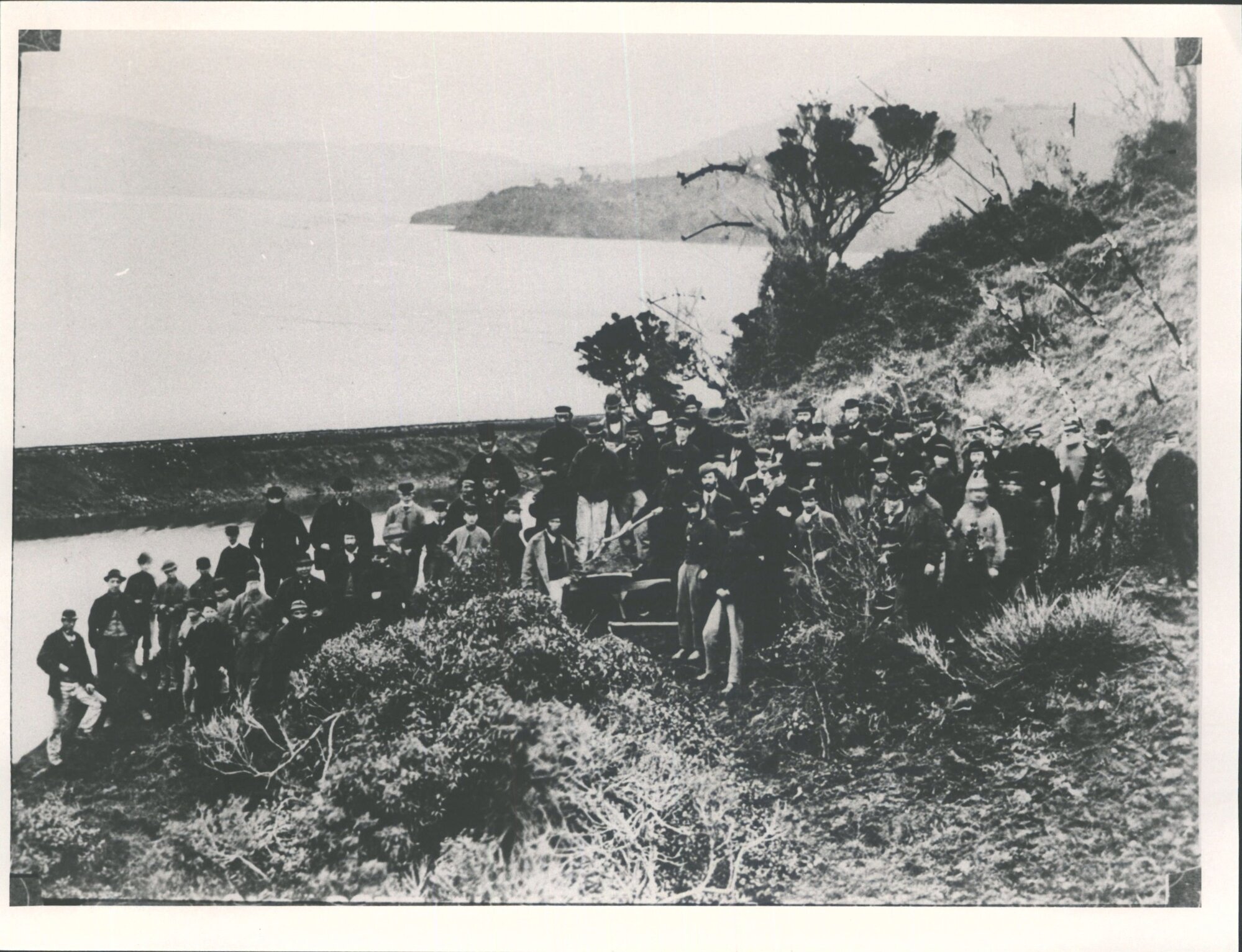 Turning first Sod of Recreation Ground 1875 by Mr Jas. MacAndrew