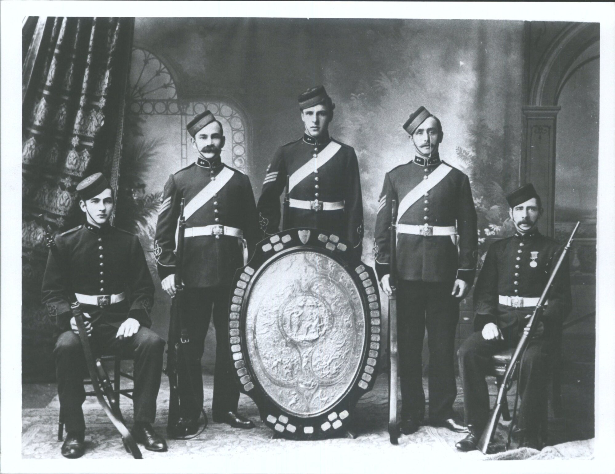 N.Z.E.V, No 2 Engineers . Winners of Ladies Challenge Shield, 1907