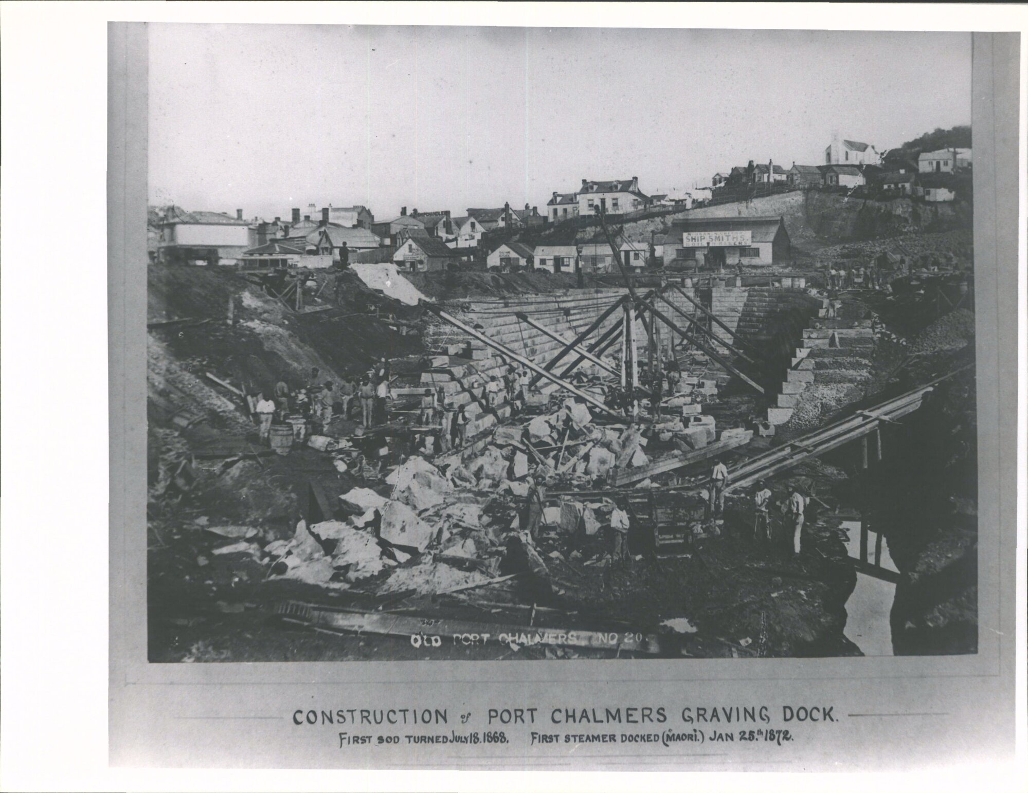 Construction of Port Ch. Graving Dock 1868-1872