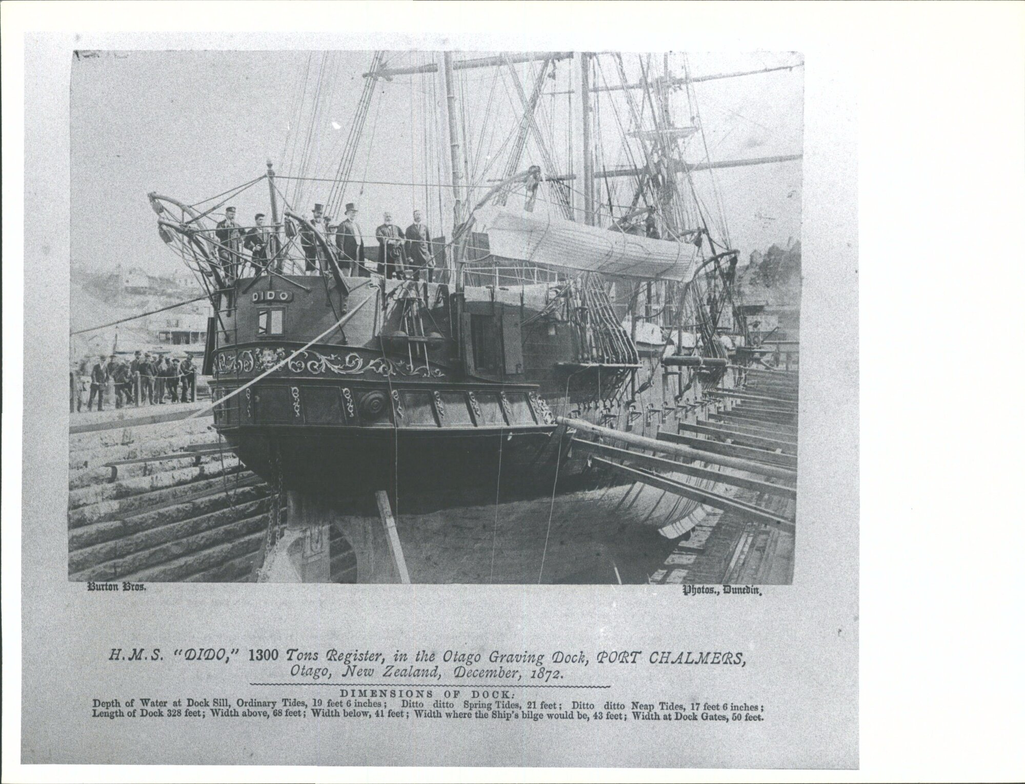 Graving Dock. HMS Dido 1872