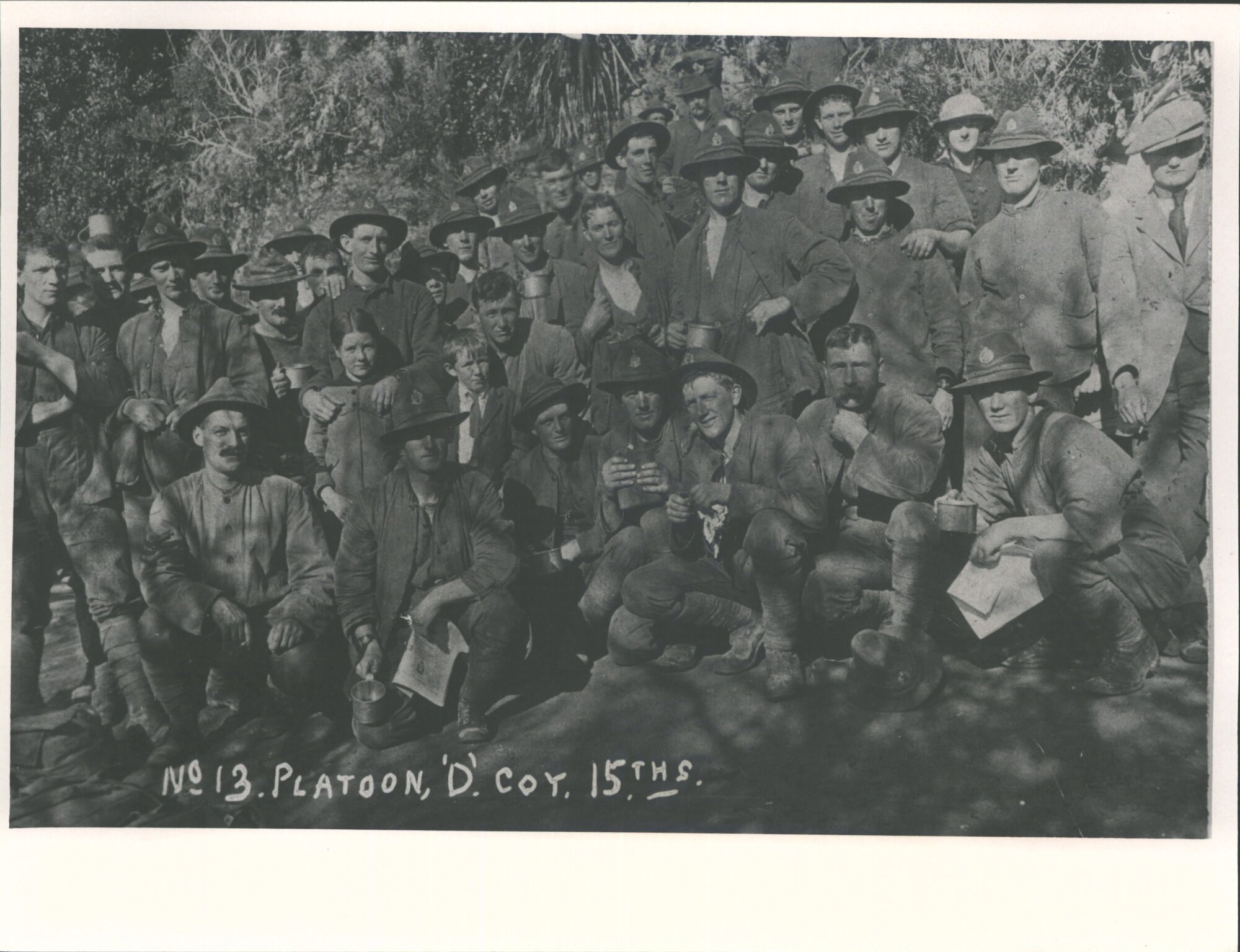 no13 Platoon 'D'  Coy 15ths