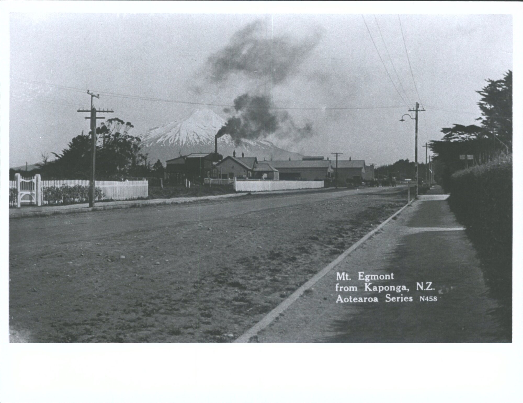 Mt. Egmont from Kaponga, N.Z.