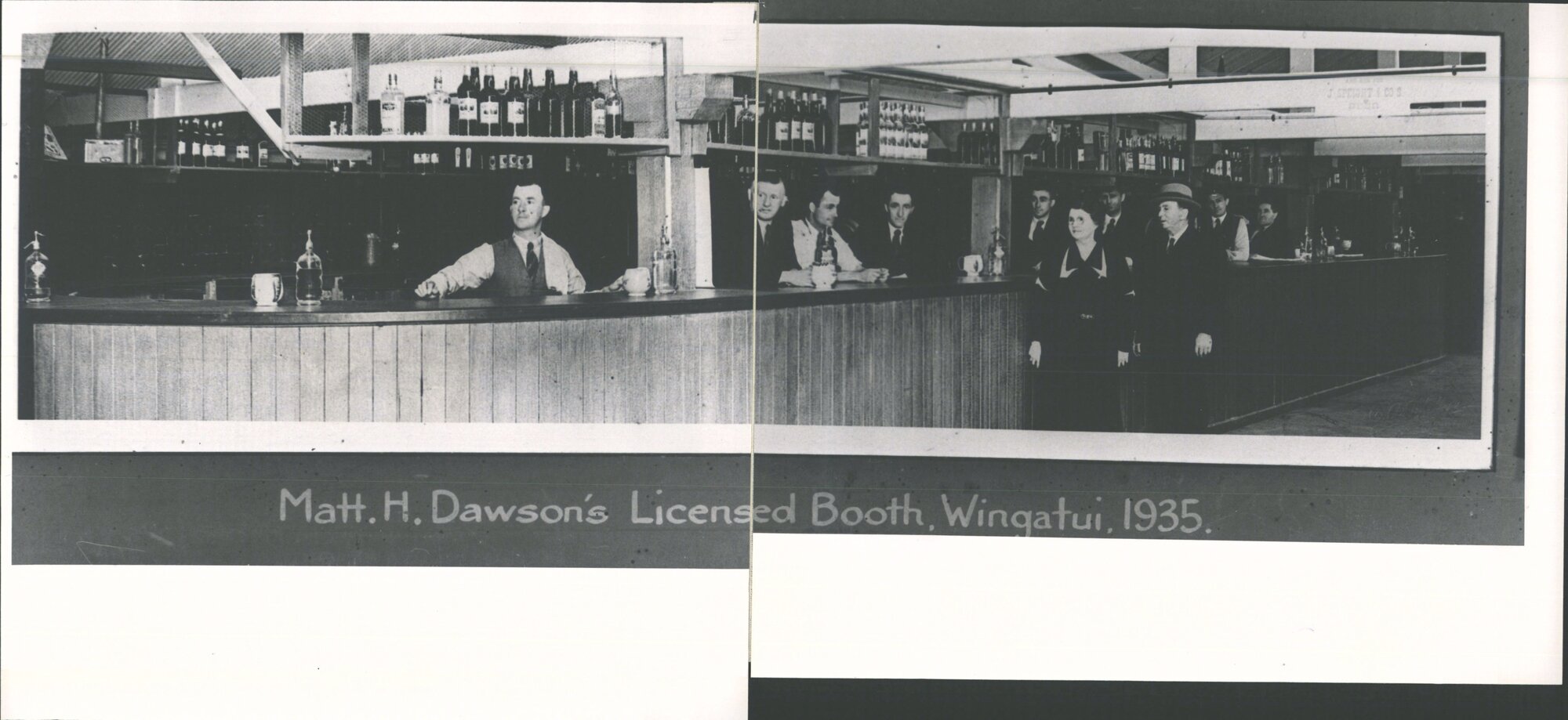 Matt. H. Dawson's Licensed Booth, Wingatui, 1935