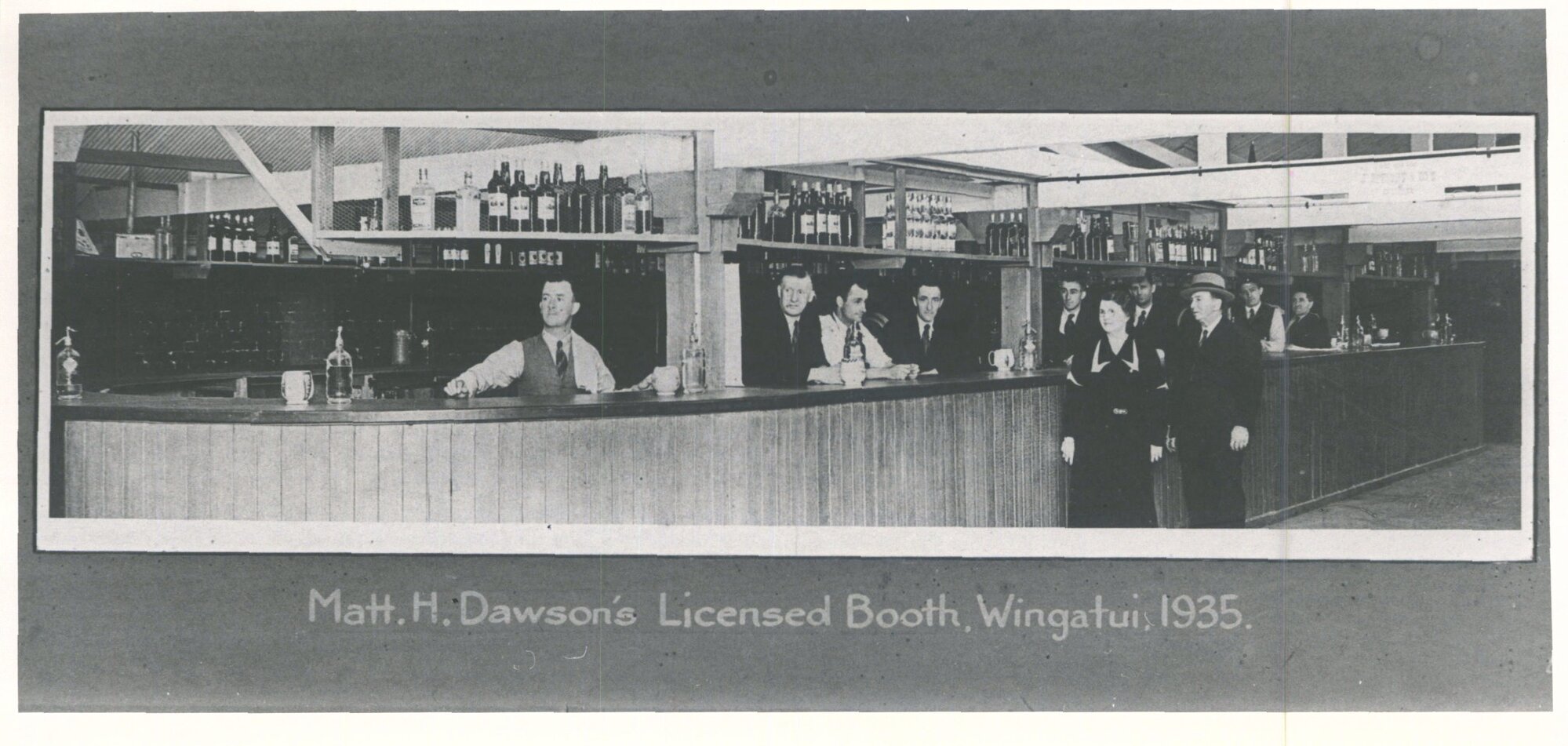 Matt. H. Dawson's Licensed Booth, Wingatui, 1935