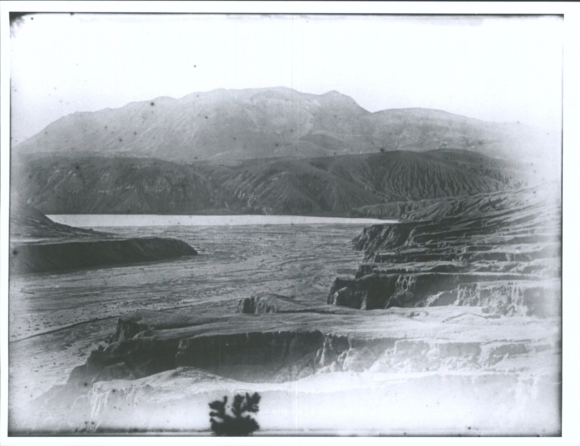 Mount Tarawera seen from the site of Te Ariki village, destroyed by the eruption of 10/6/1886