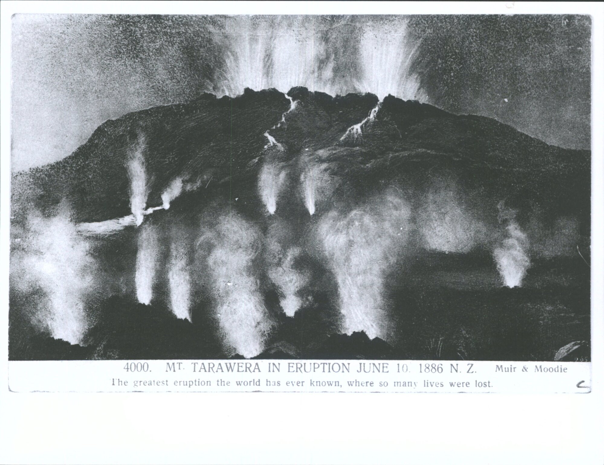 Mt. Tarawera in Eruption