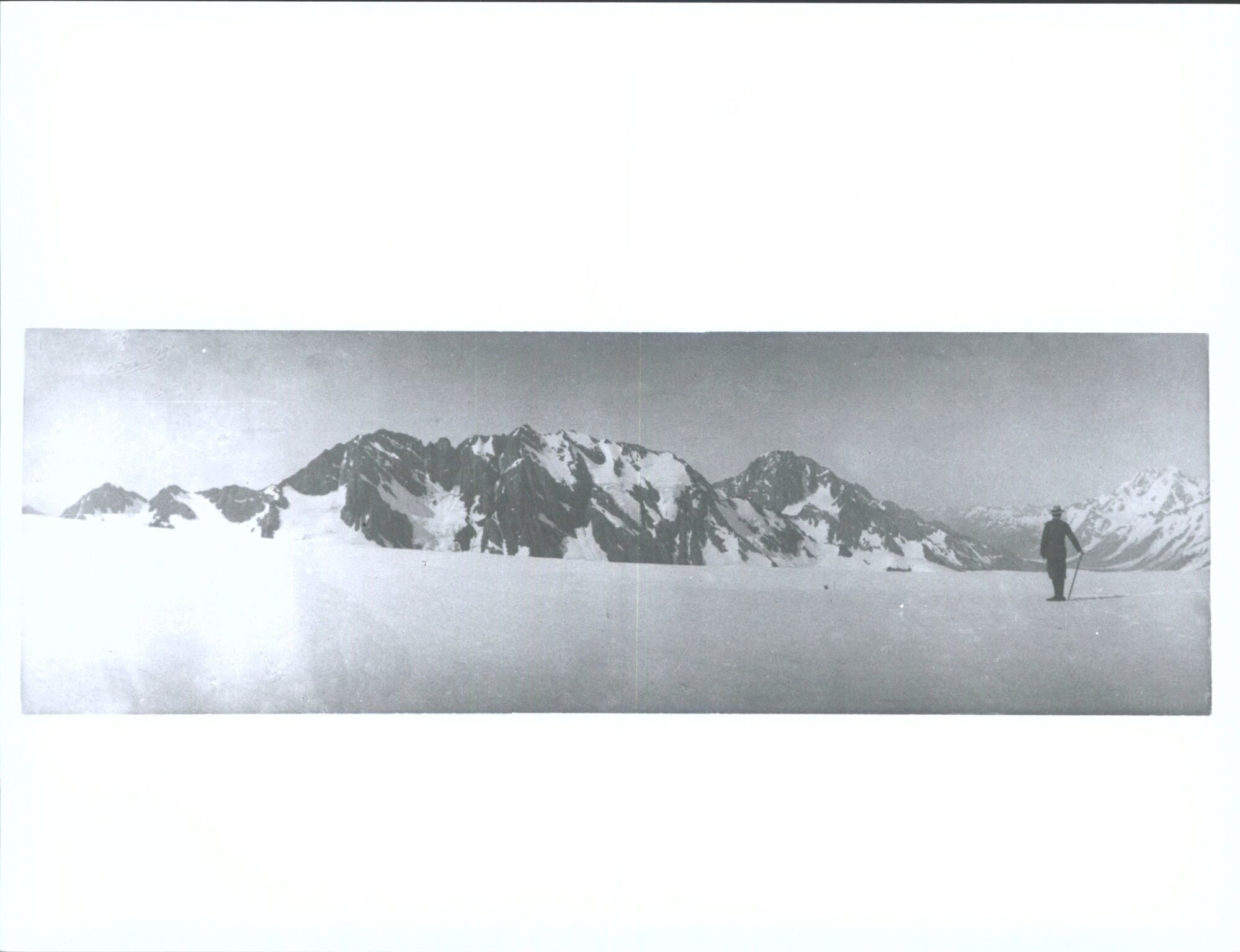 Looking down on the Tasman Glacier from Hochstetter Dome