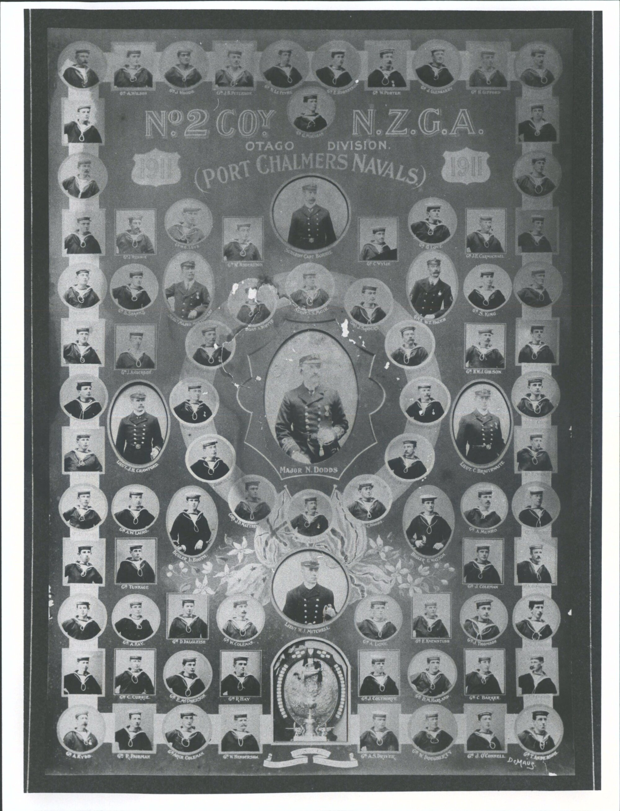 no 2 Company Otago Division. Port Chalmers Navals