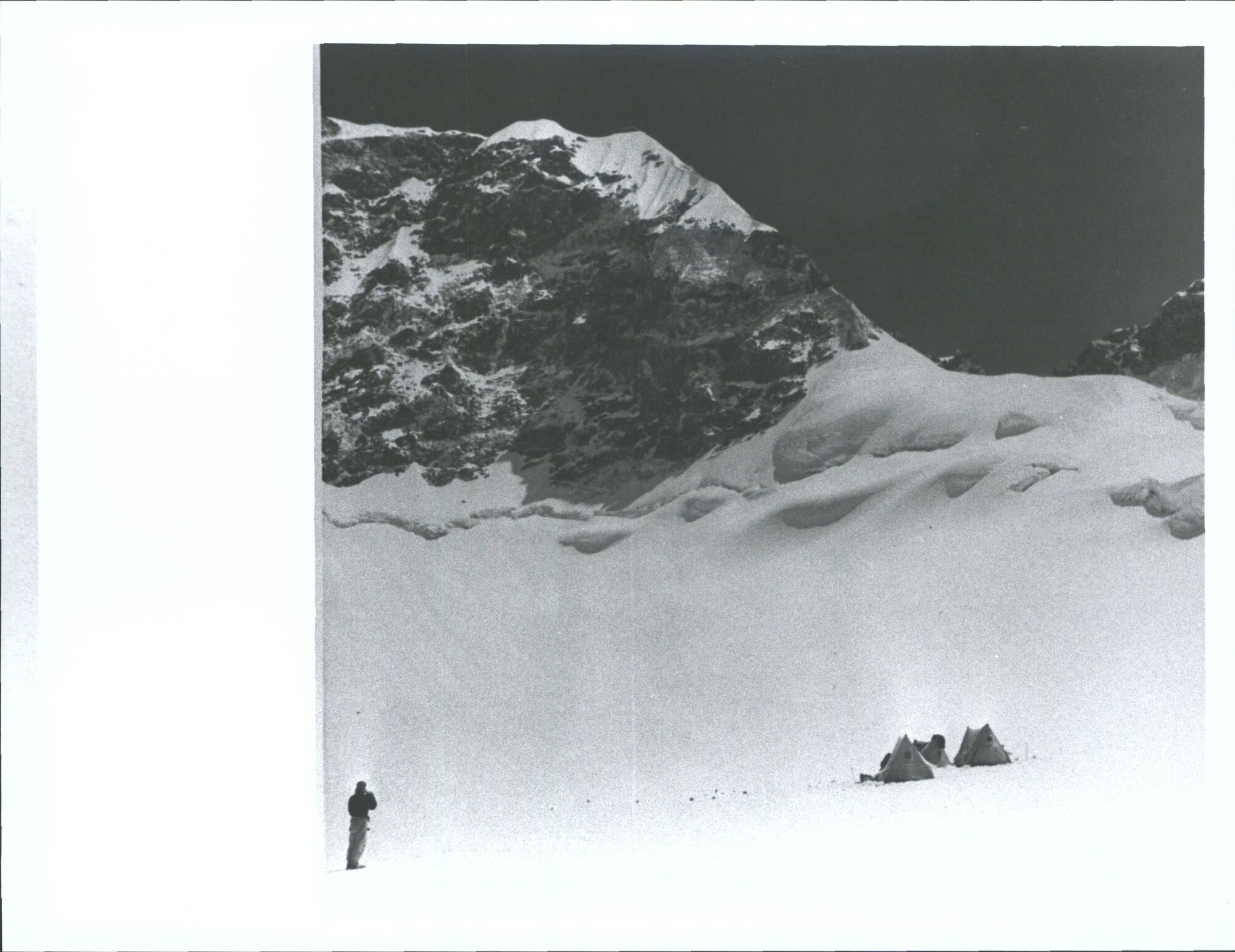 "Peak 22,080 ft one of the mountains which dominates the head of the Barun Glacier, which was climbed by Lowe &amp; Hardy. Camp III