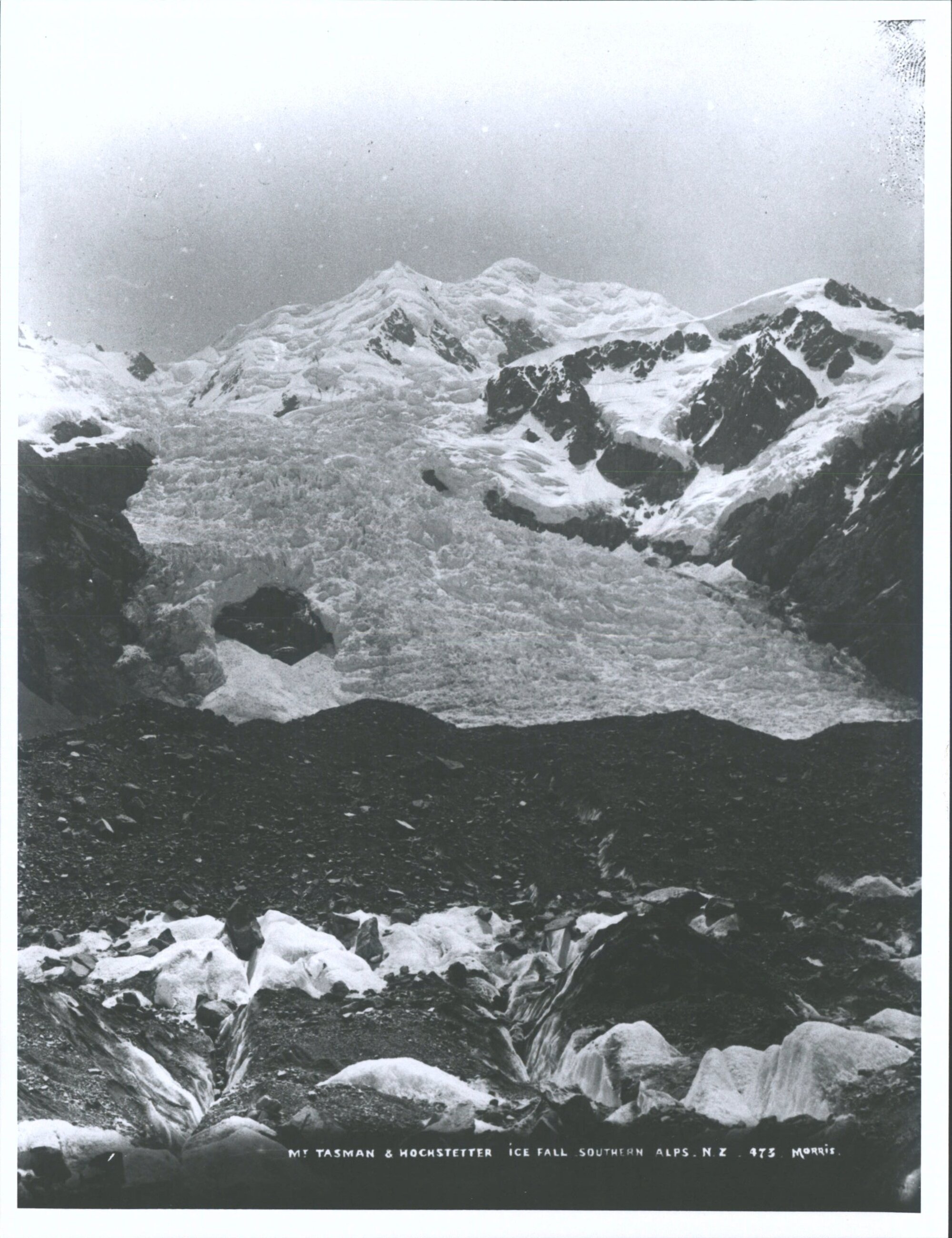 Mt. Tasman and Hochstetter Ice Fall, Southern Alps, N.Z.