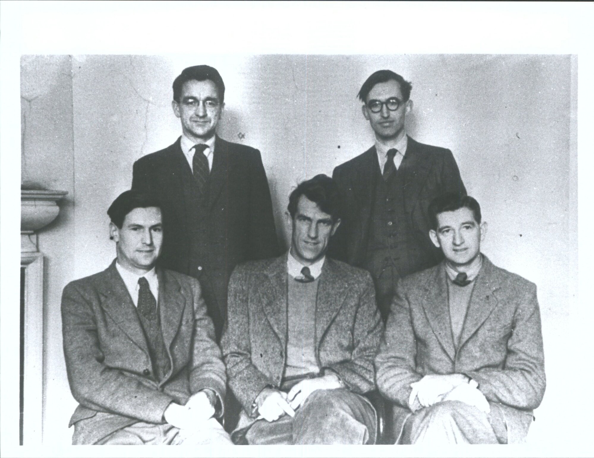 "Some of the climbers who are going on the expedition, photographed in London recently. They are from left to right front row, W