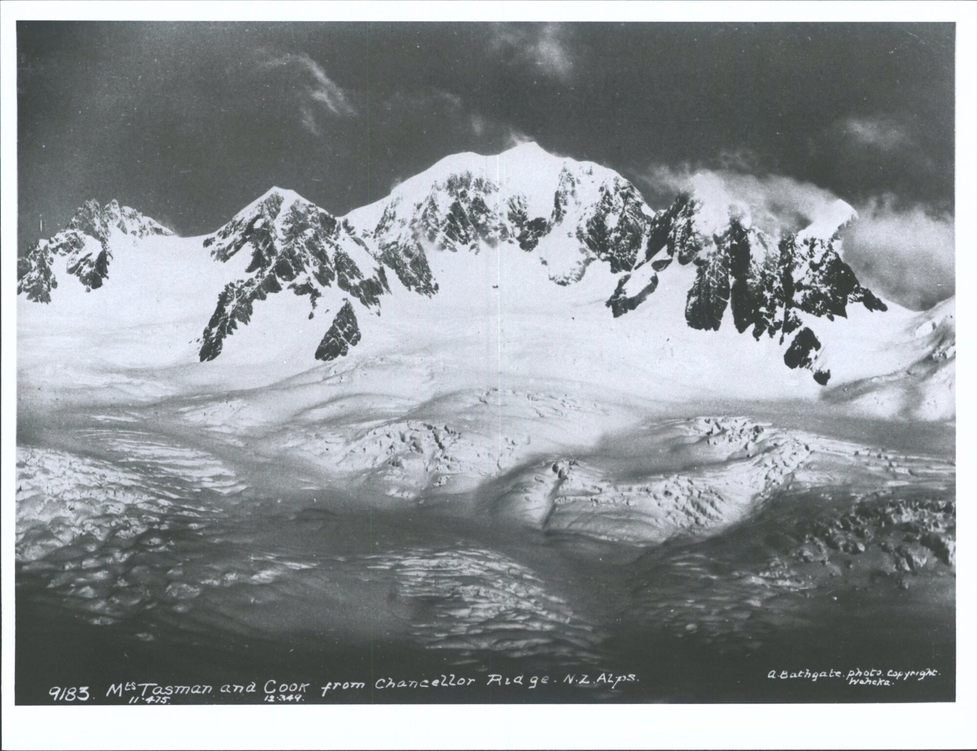 Mounts Tasman and Cook from Chancellor Ridge