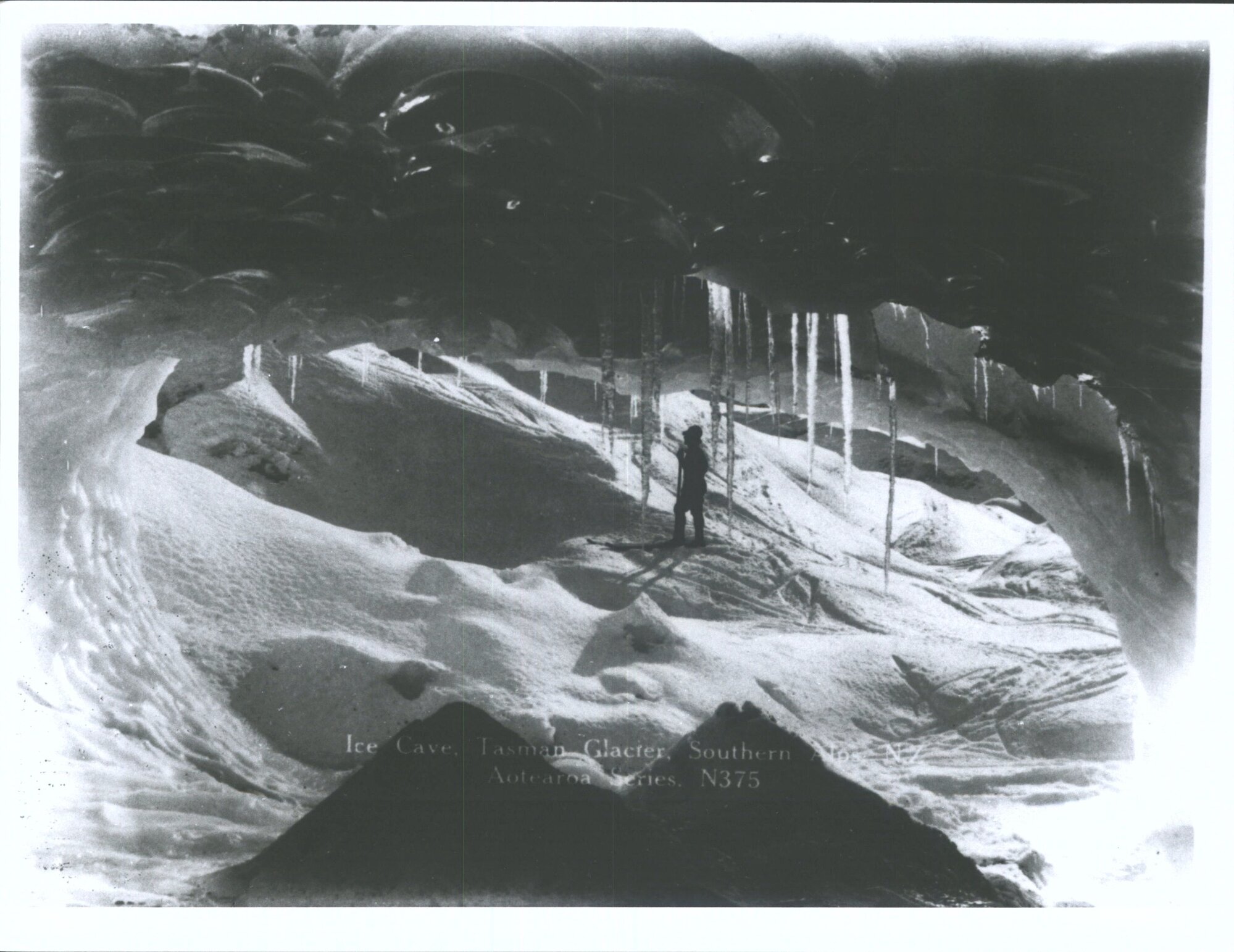 Ice Cave, Tasman Glacier, Southern Alps, N.Z.