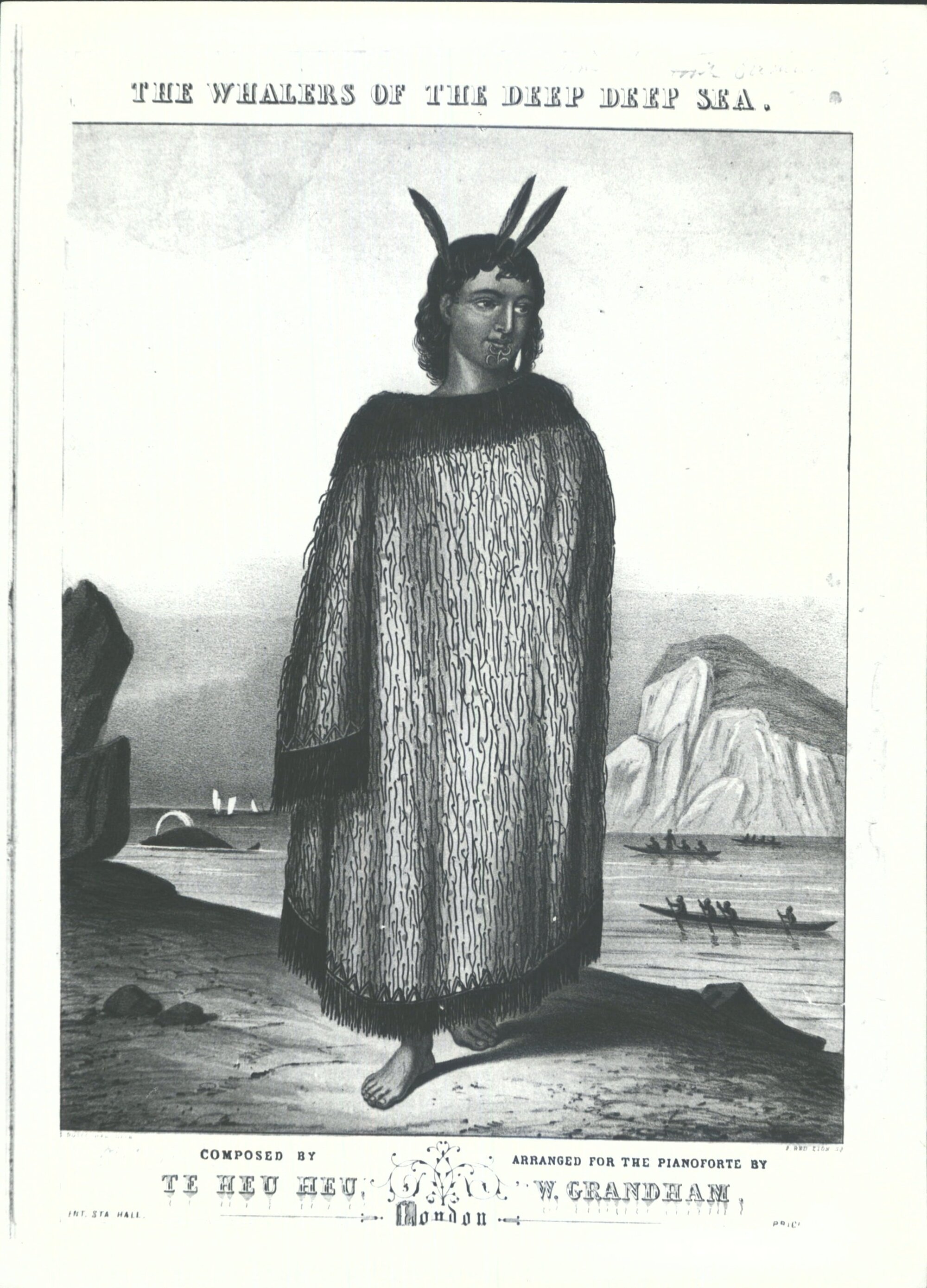 Te Heu Heu composer Cover of Sheet Music at Hocken