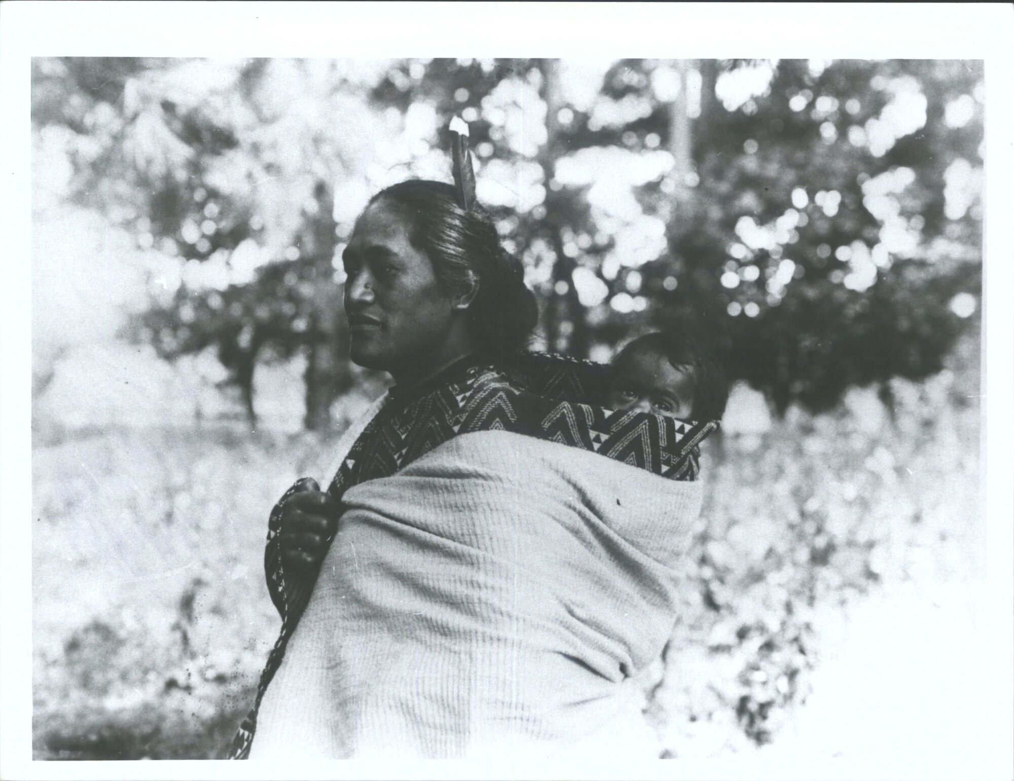 "Pikau Carrying Maori Child"