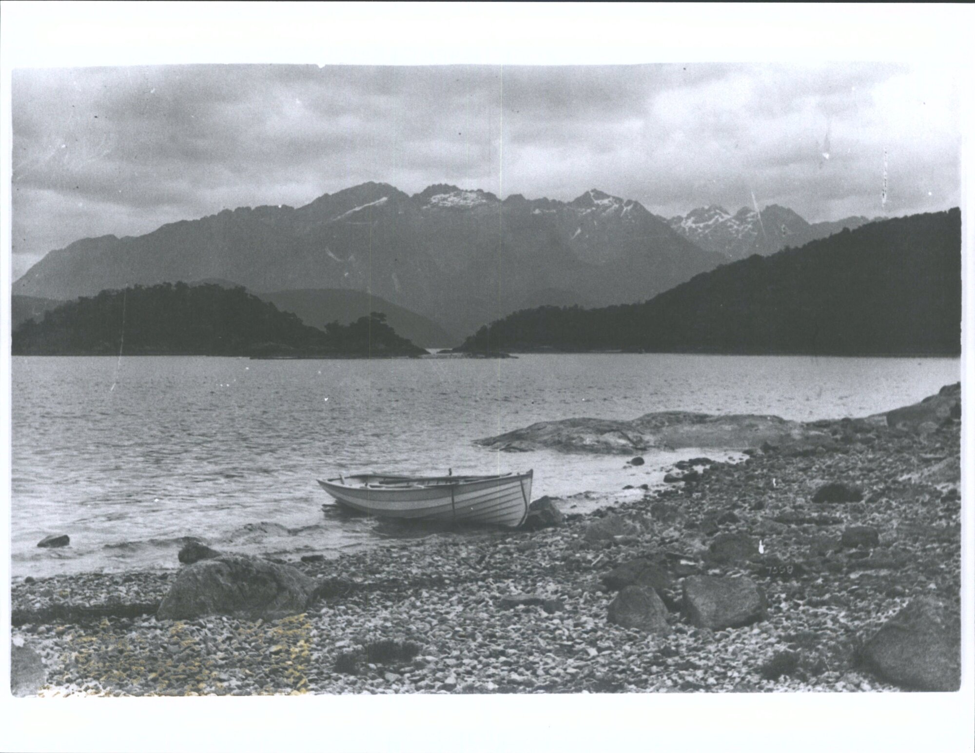 Boat on beach of Lake Te Anau