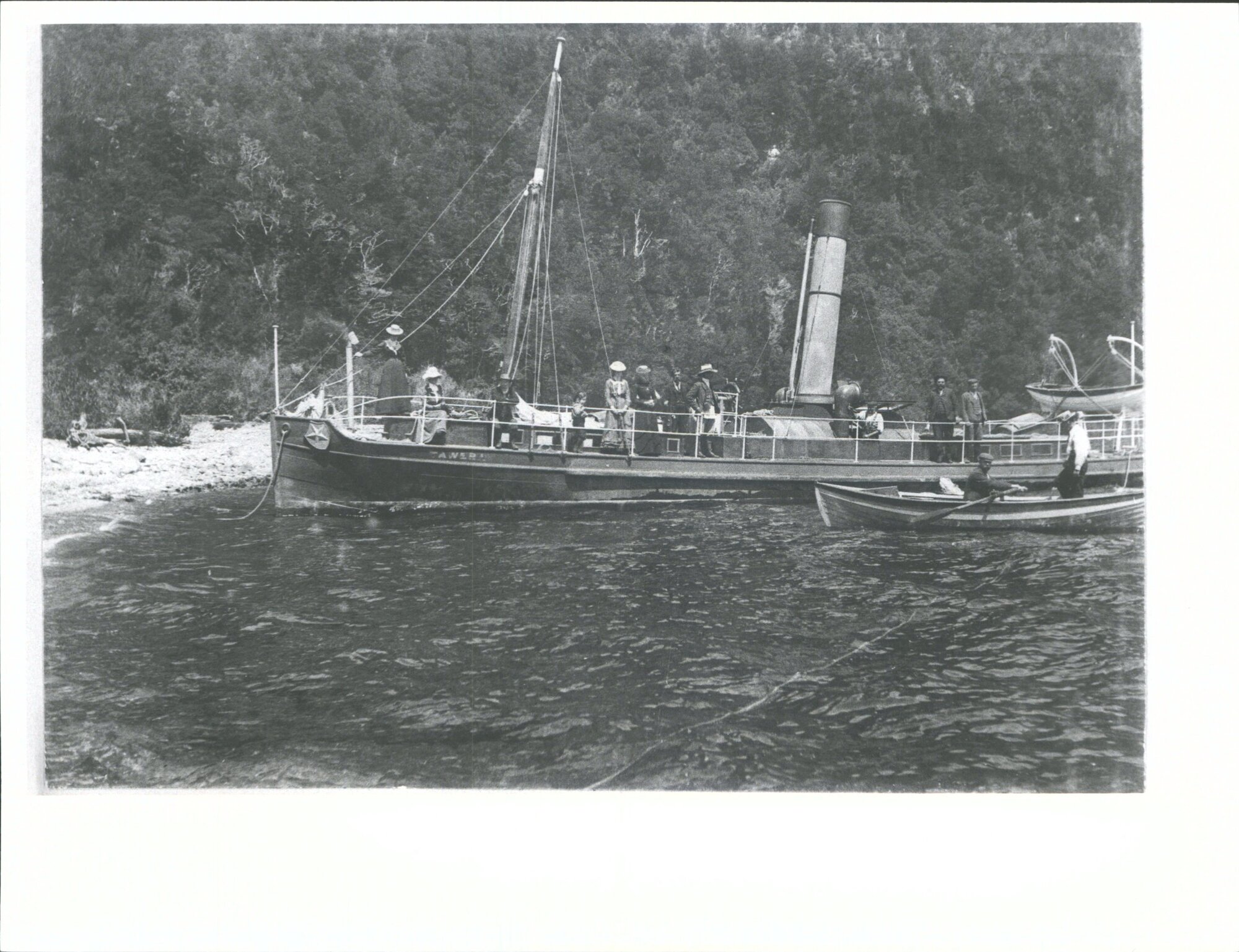 S.S. Tawera at the head of Lake Te Anau