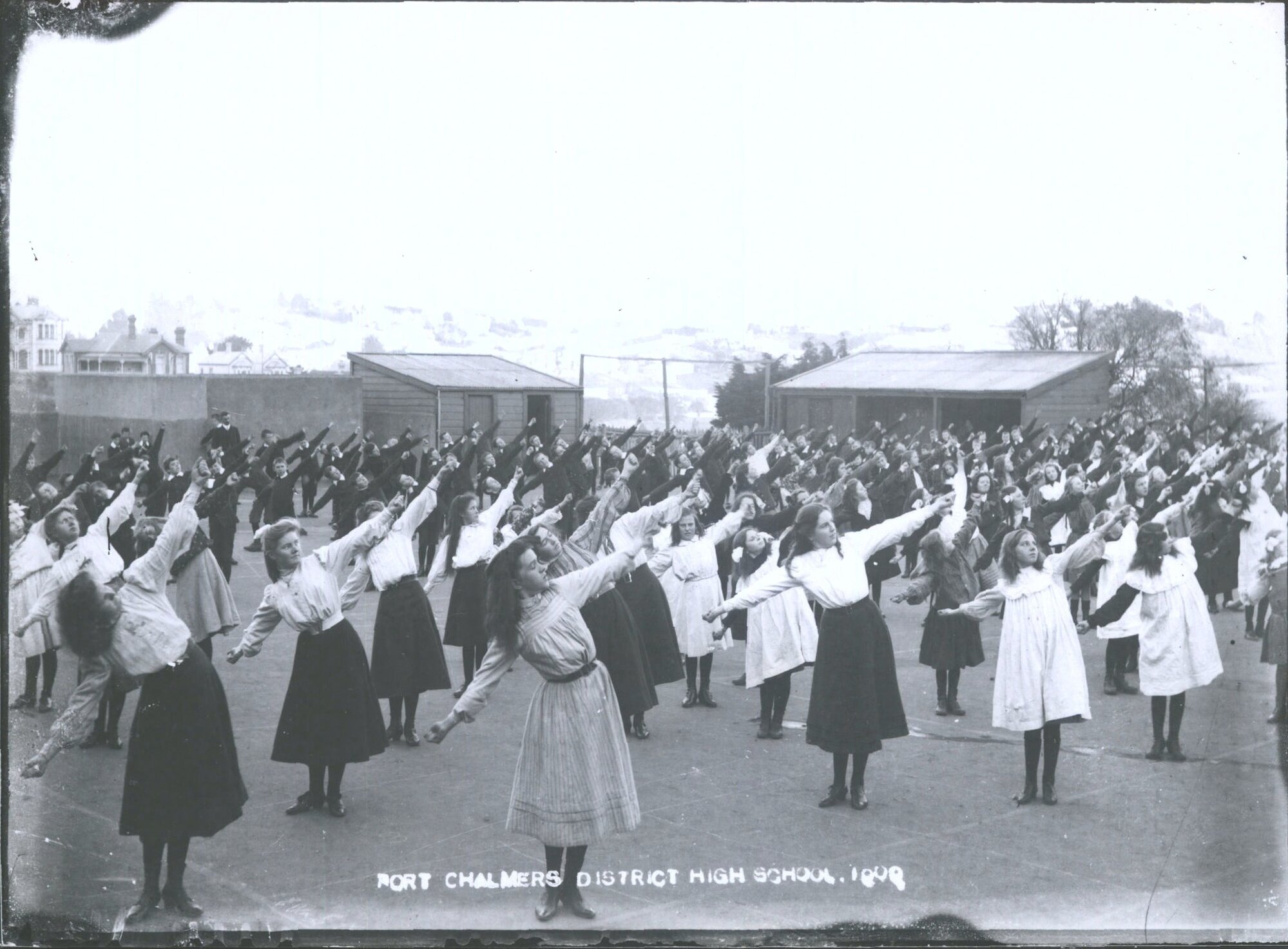 Port Chalmers School Phys-ed class