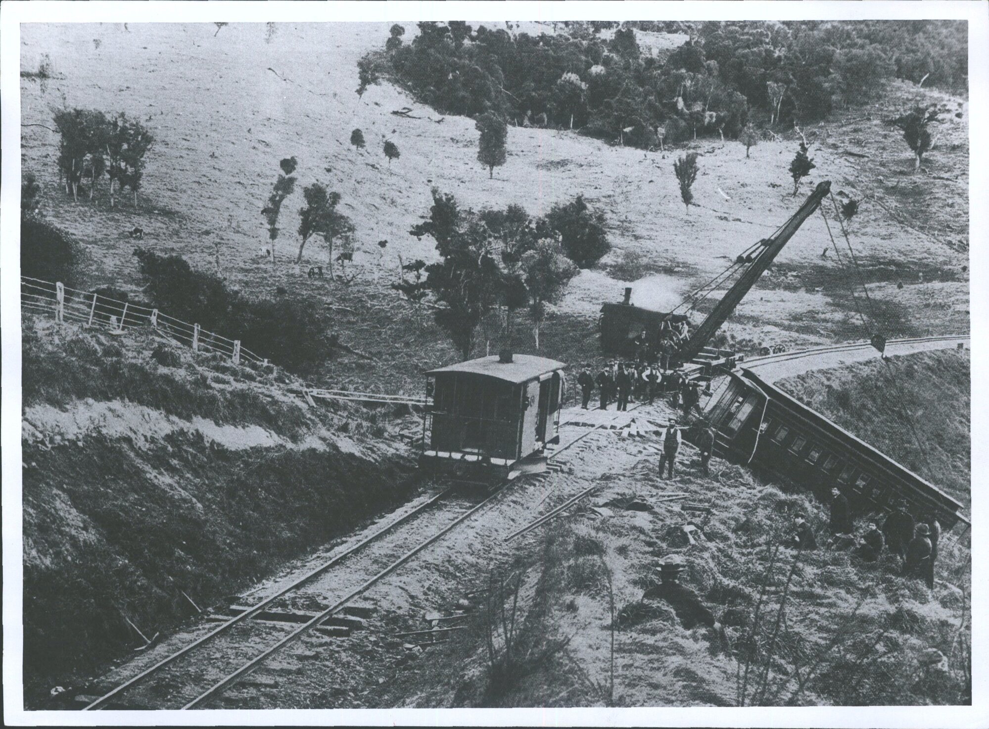 Railway accident near Seacliff