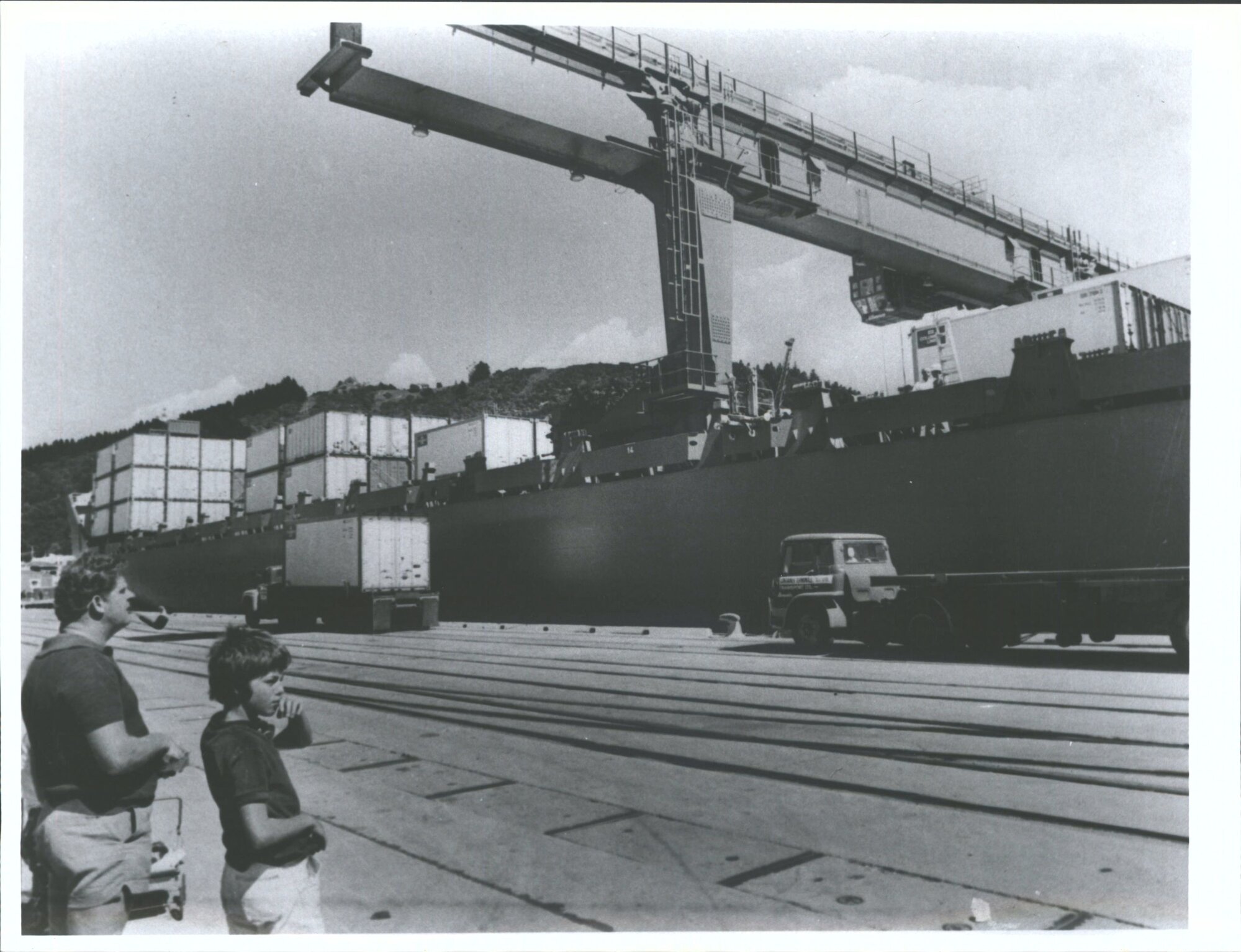 Unloading Container on the Columbus America