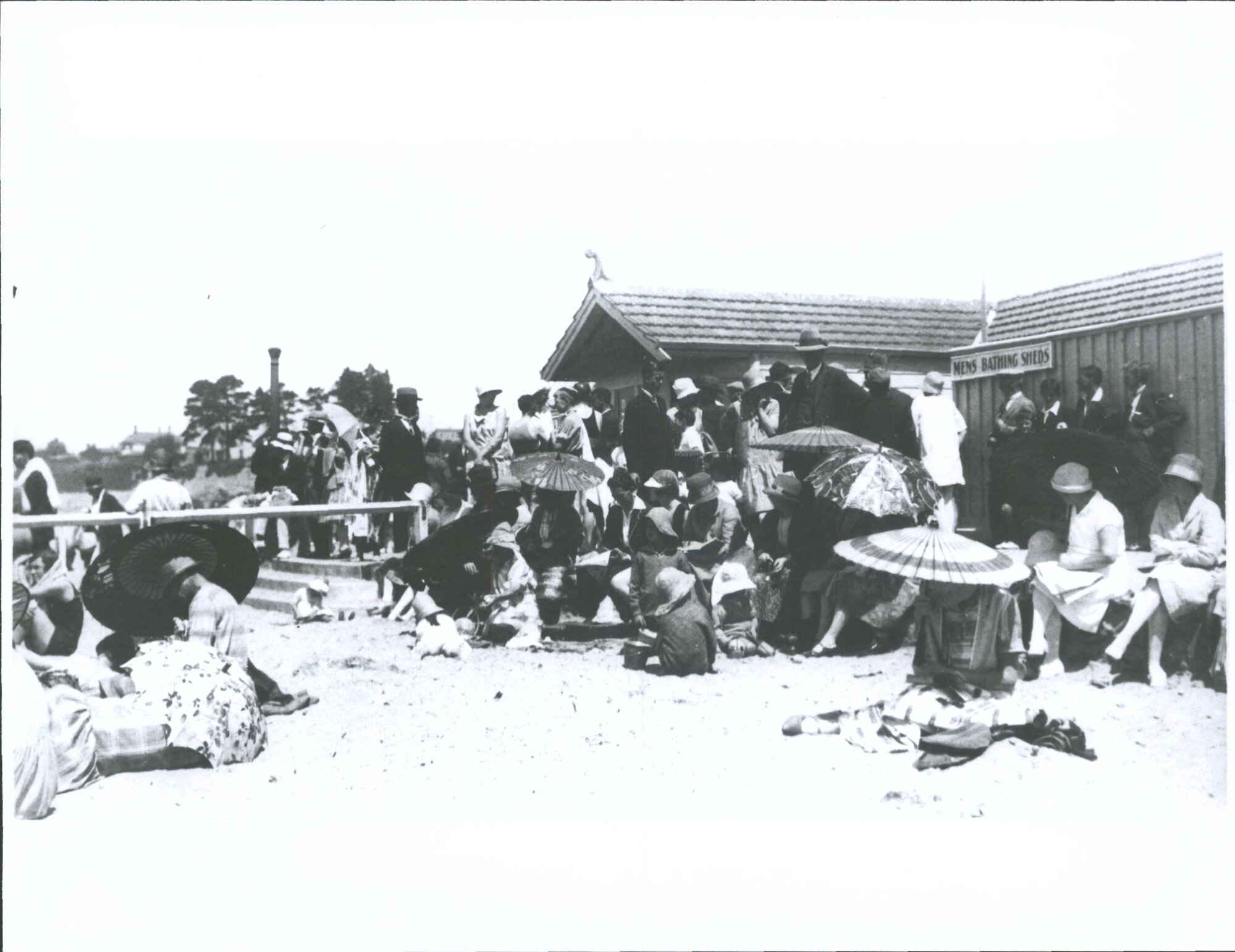 Beachgoers at Caroline Bay