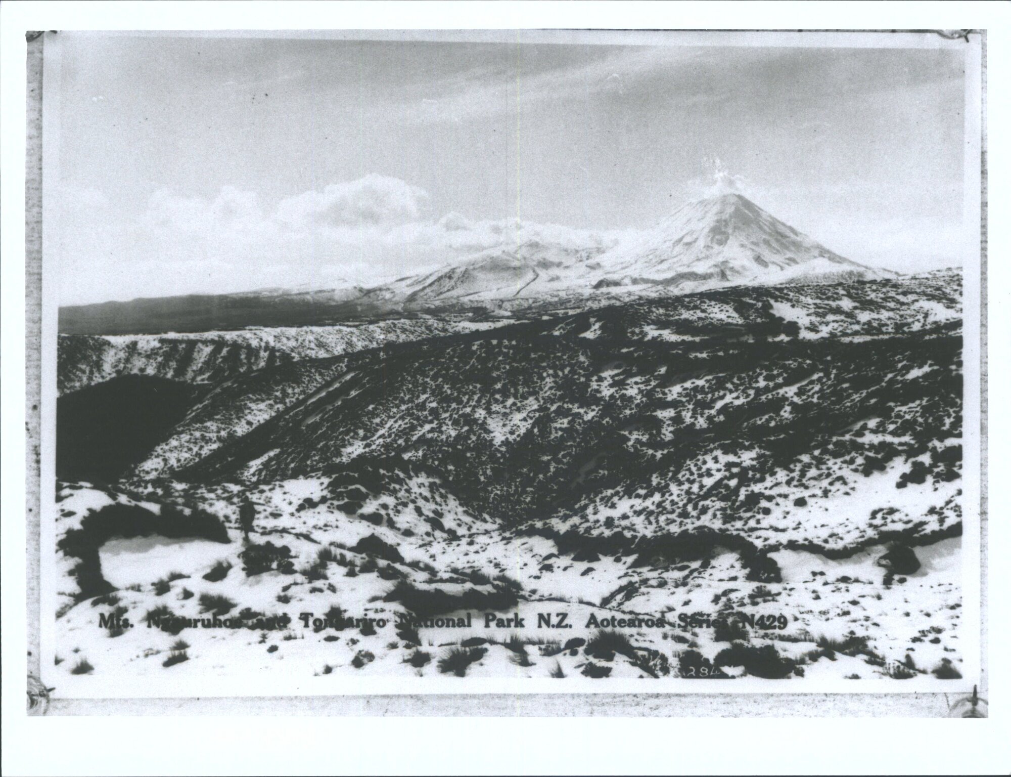 Mts. Ngauruhoe and Tongariro, Tongariro National Park, N.Z.