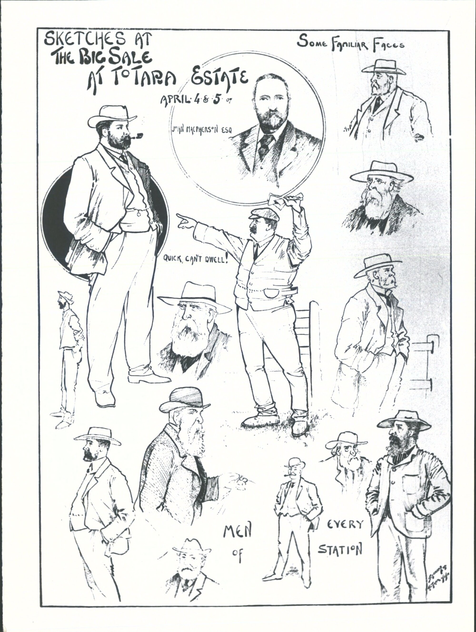 Sketches at The Big Sale at Totara Estate