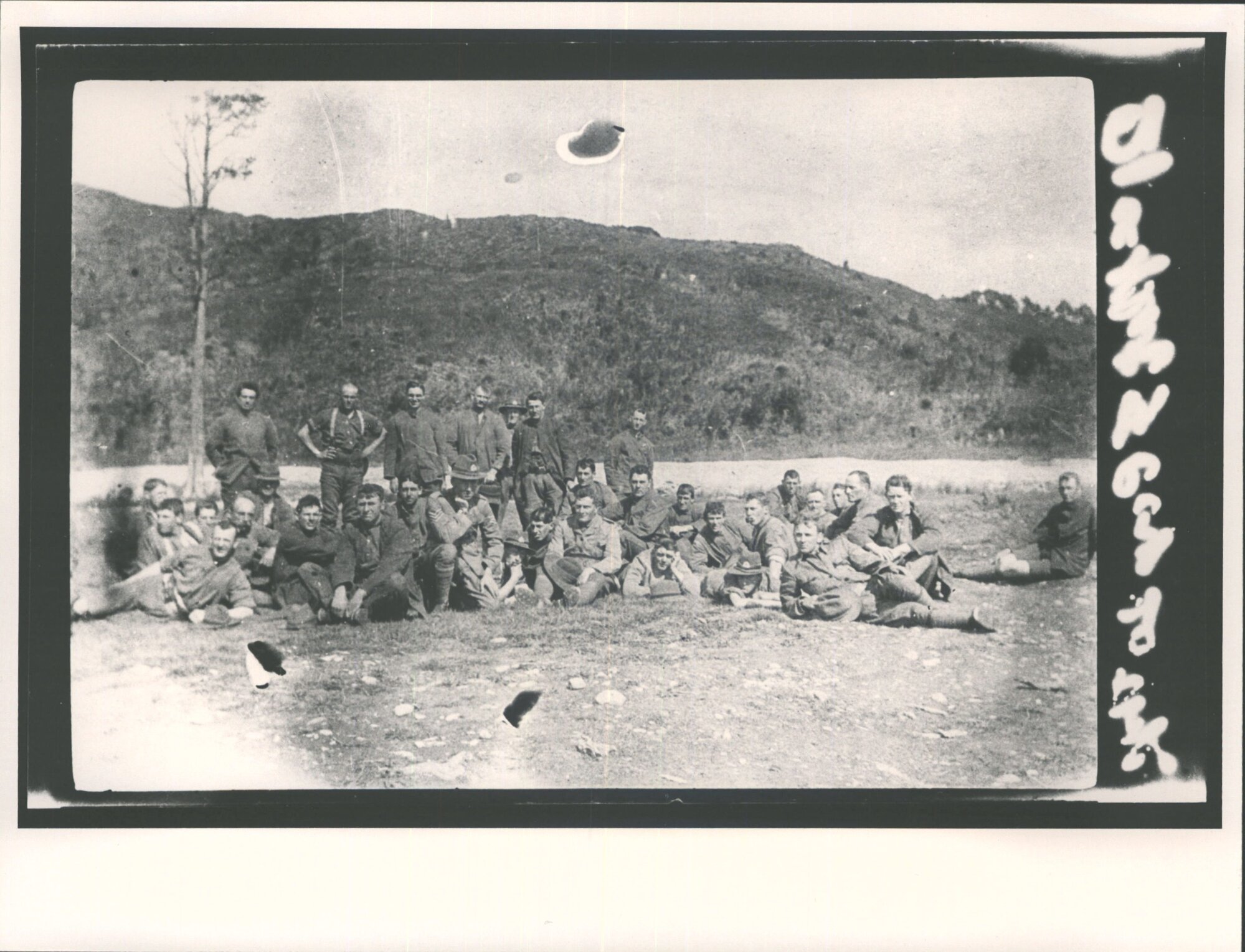 Smoko in Trentham after drill