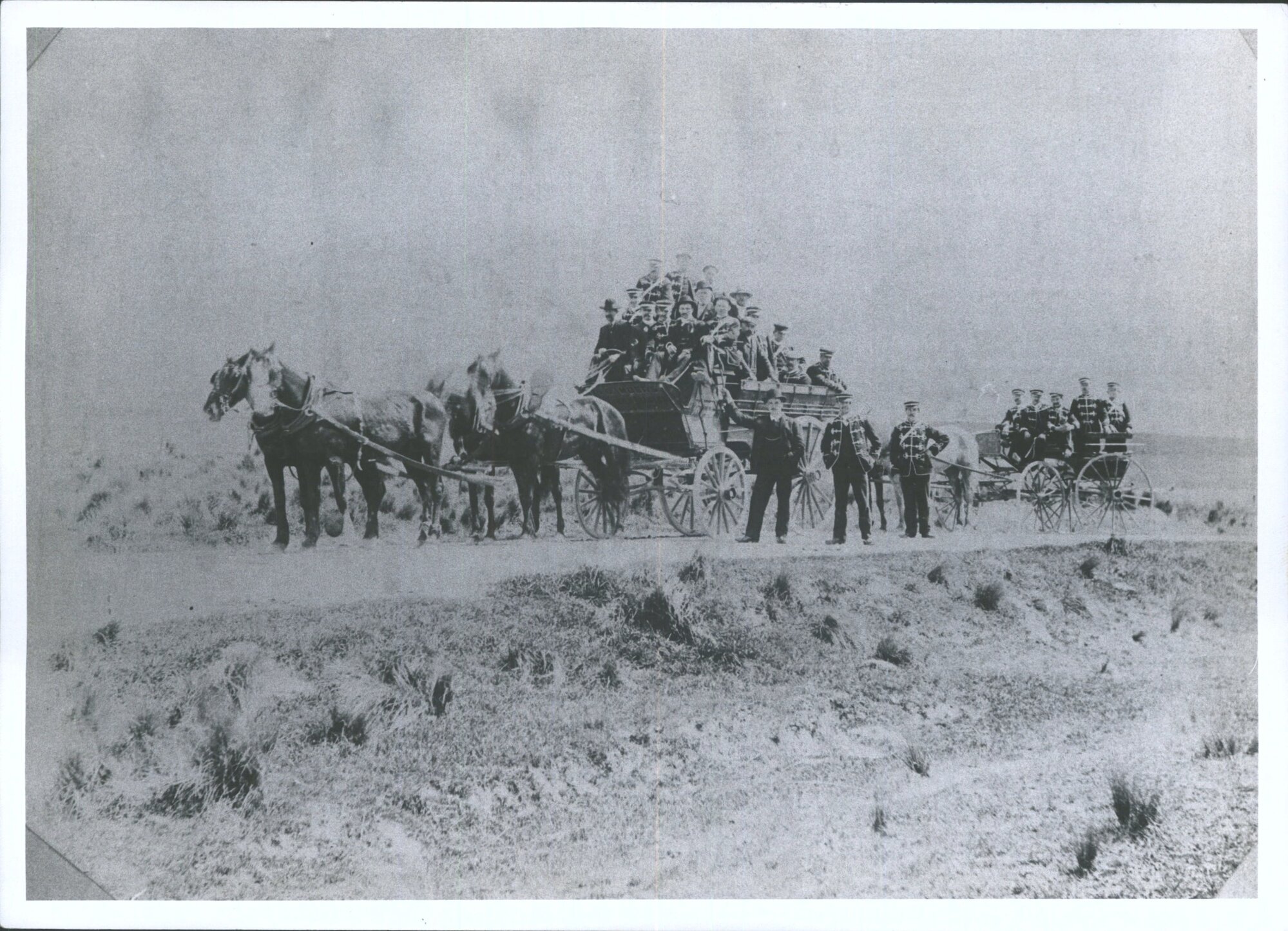 Tuapeka Brass Band en route to Waipori to give concert