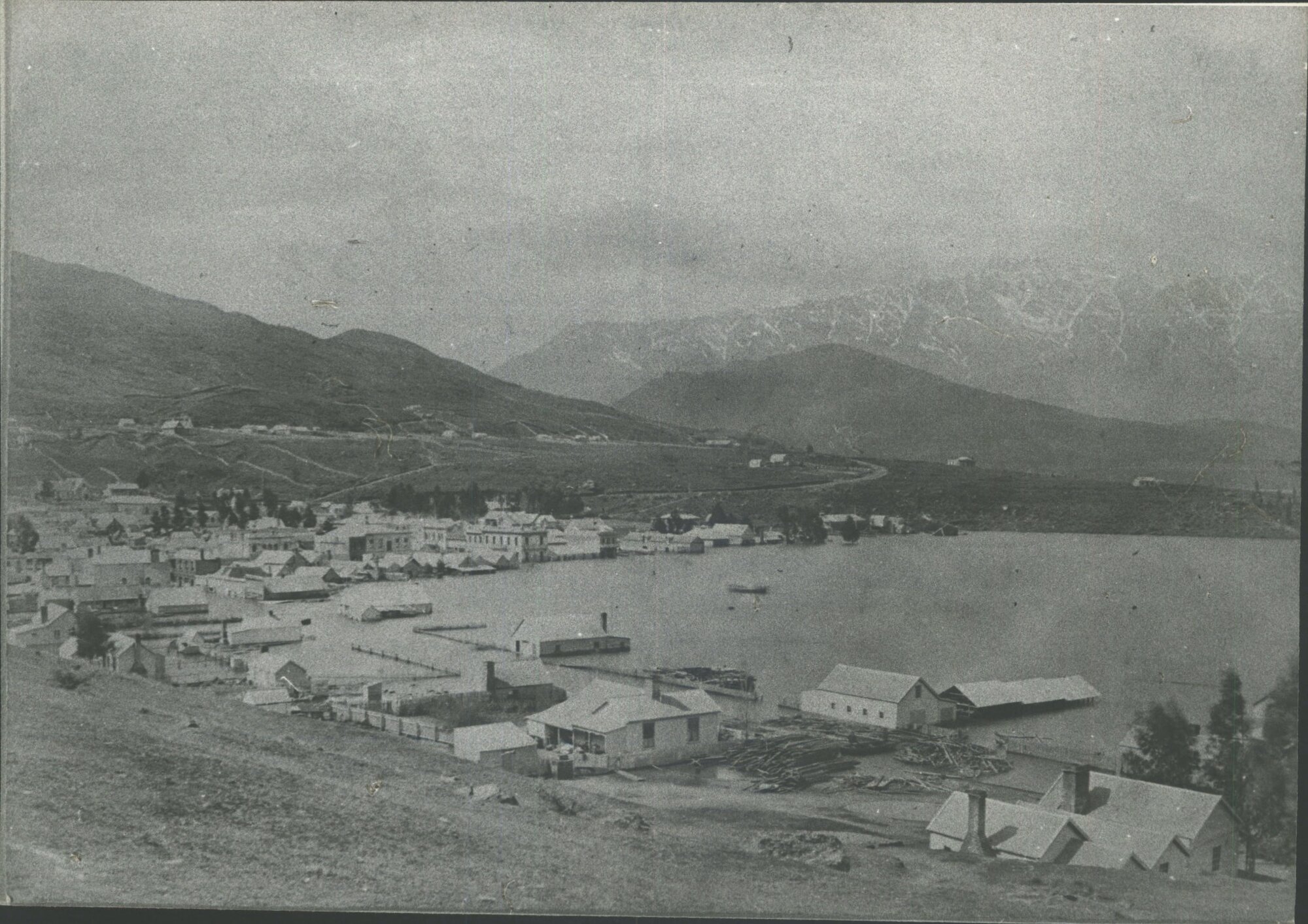 Queenstown Inundated view from the Cricket Ground