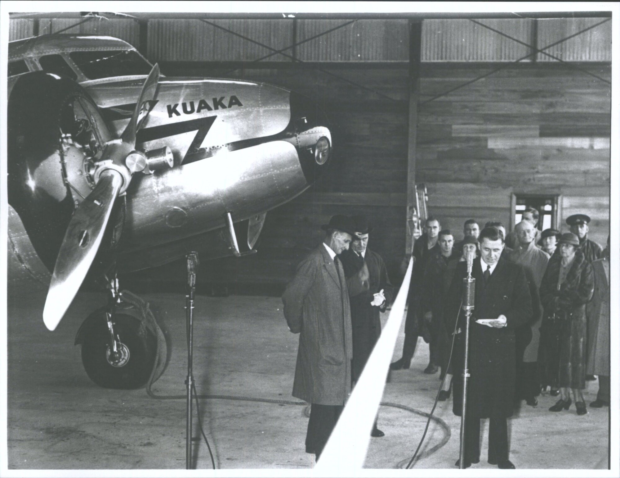 Lockheed Electra "Kuaka" before first flight from Auckland to Wellington